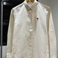 AMI Paris Stripe Long-sleeve Button Down (Oxford/White)