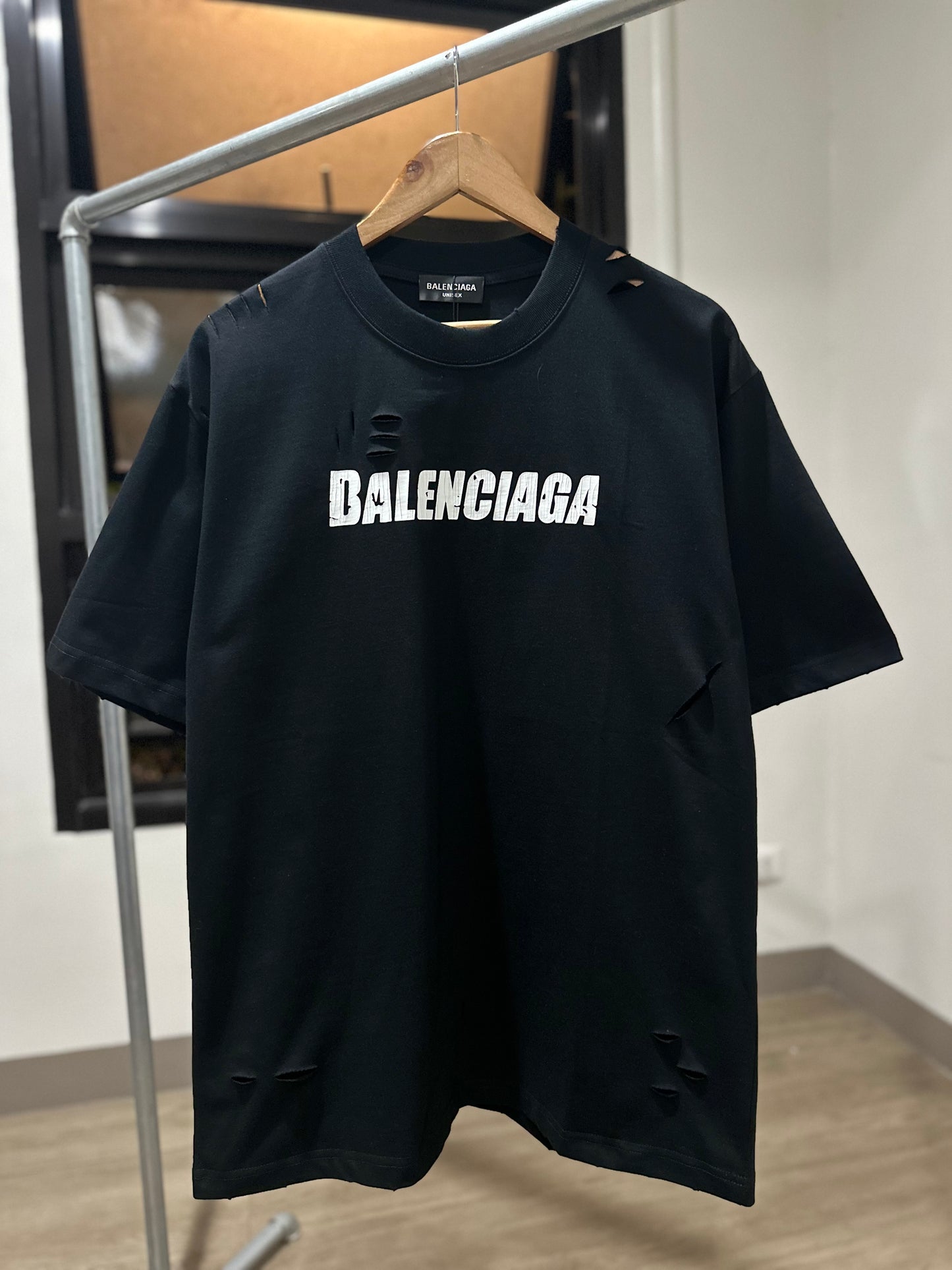 Balenciaga Caps T-Shirt (Black)