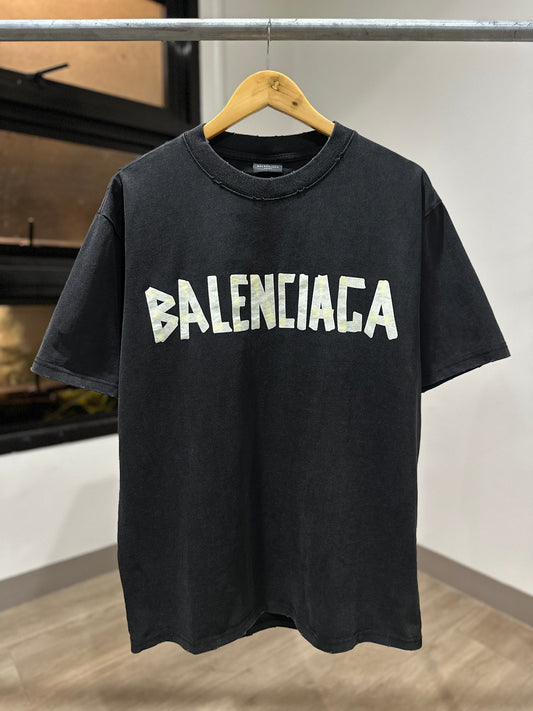 Balenciaga Tape Type T-Shirt (Oxidized Black)