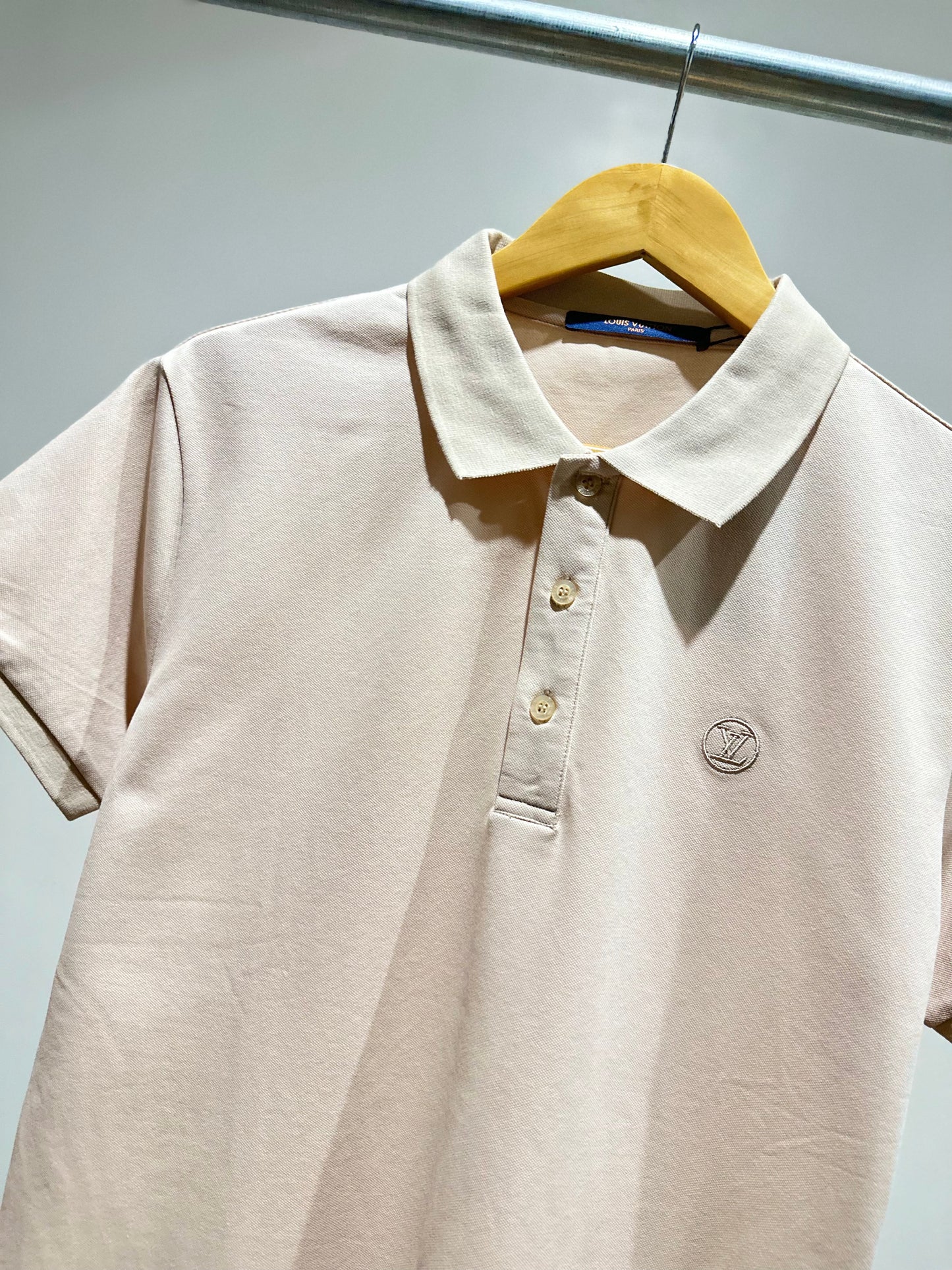 Louis Vuitton Classic Cotton Polo Shirt (Cream/Beige)