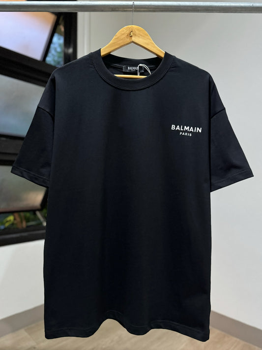 Balmain Flocked T-Shirt (Black)