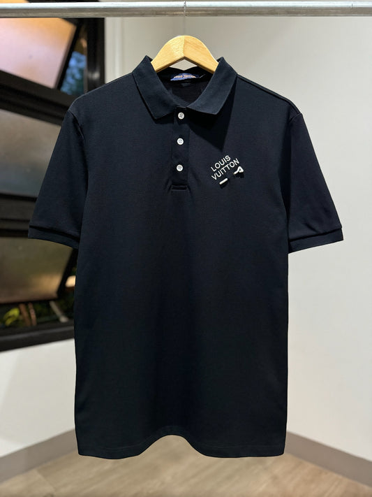 Louis Vuitton Signature Cotton Polo Shirt (Black)