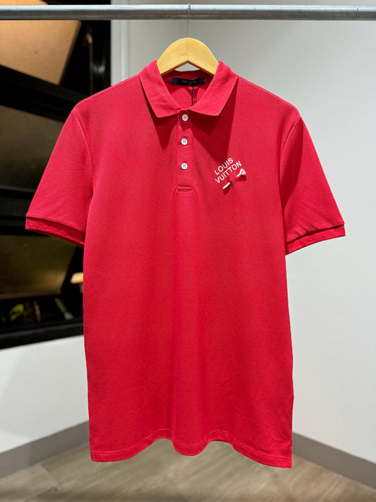 Louis Vuitton Signature Cotton Polo Shirt (Red)
