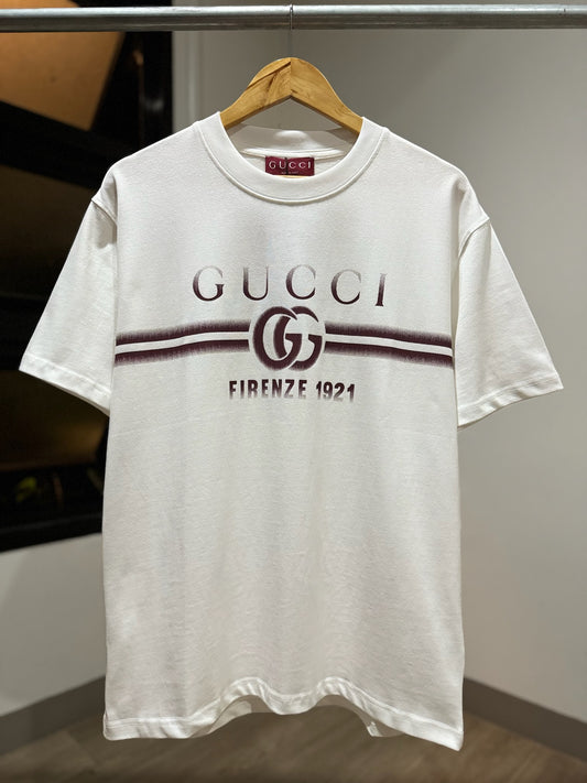 Gucci Cotton Jersey with Print T-Shirt (White)