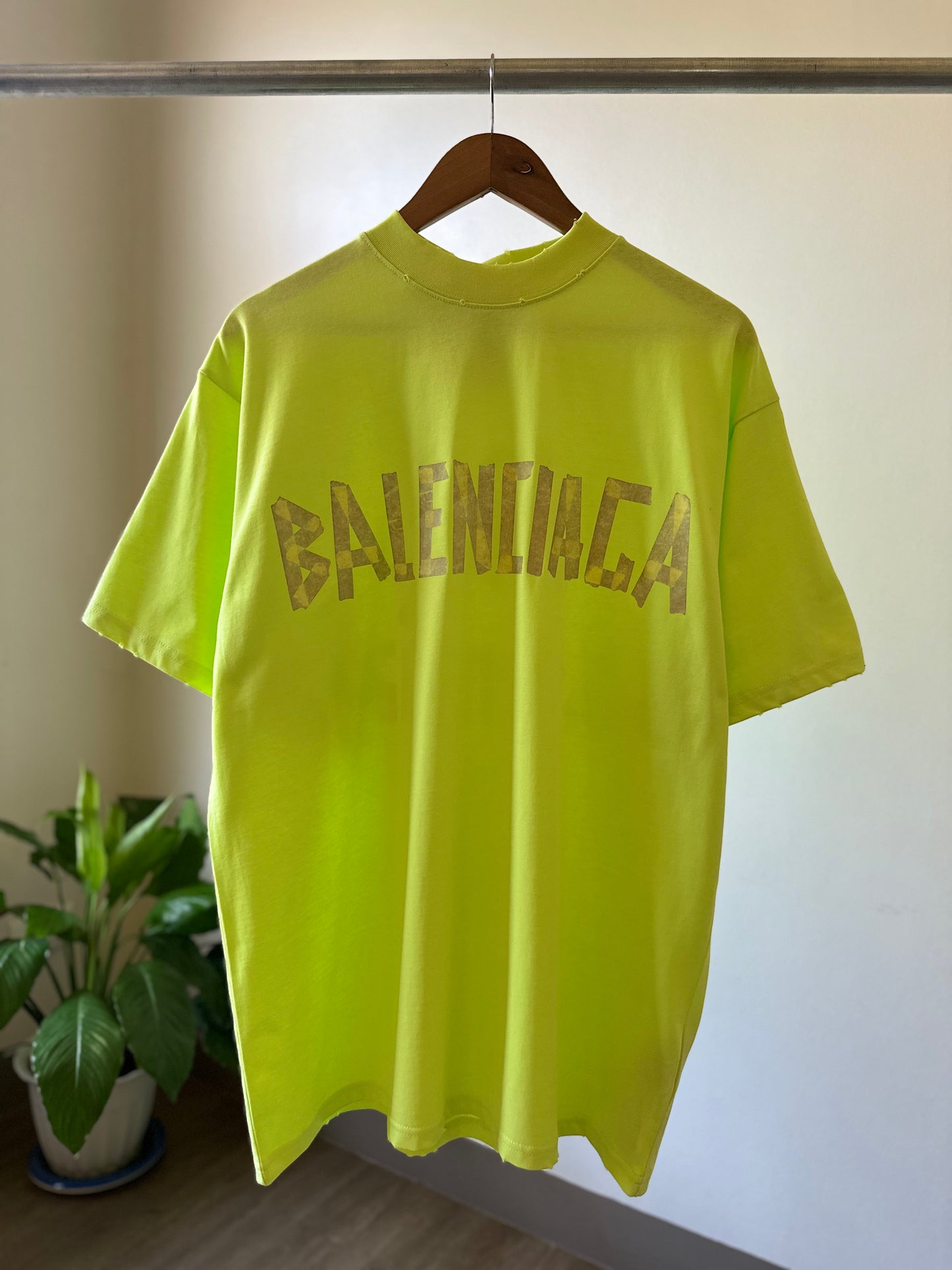 Balenciaga Tape Type T-Shirt (Oversized/Neon)