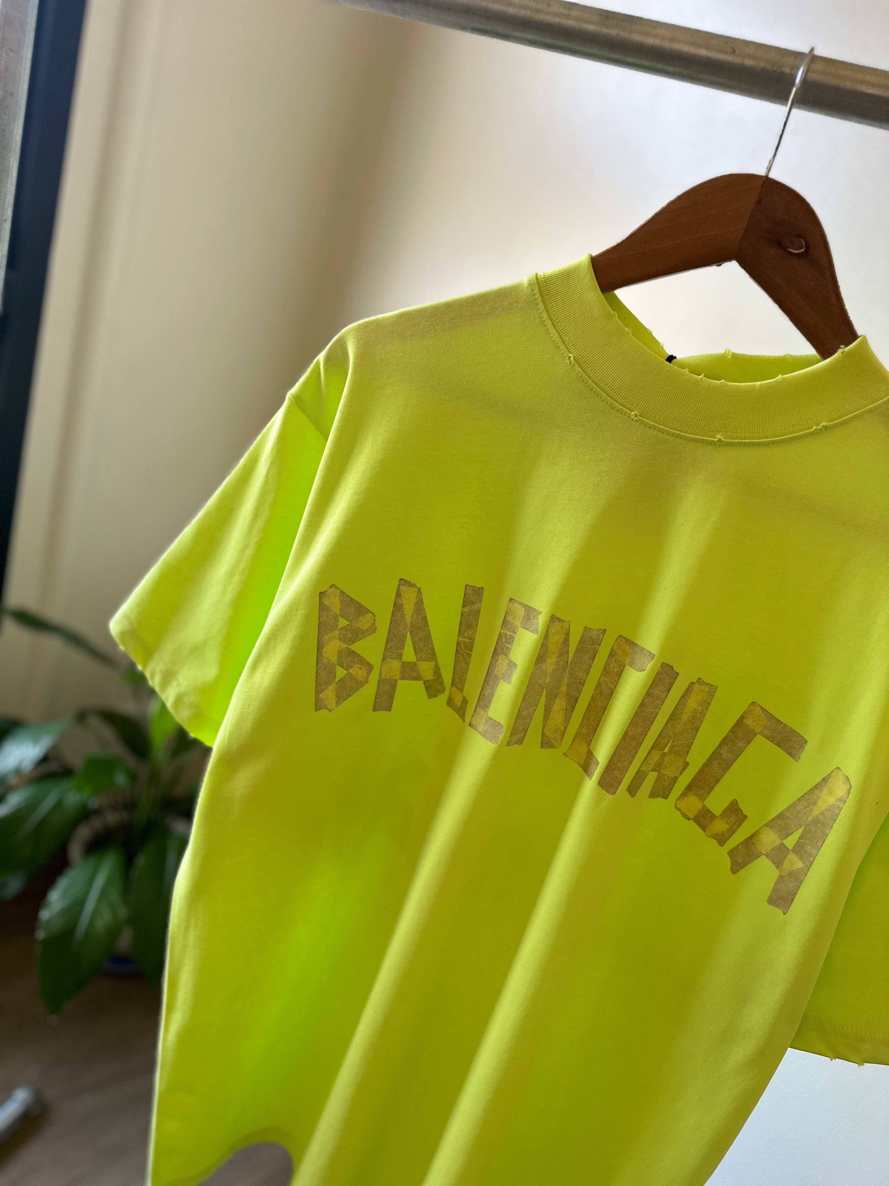 Balenciaga neon t shirt best sale