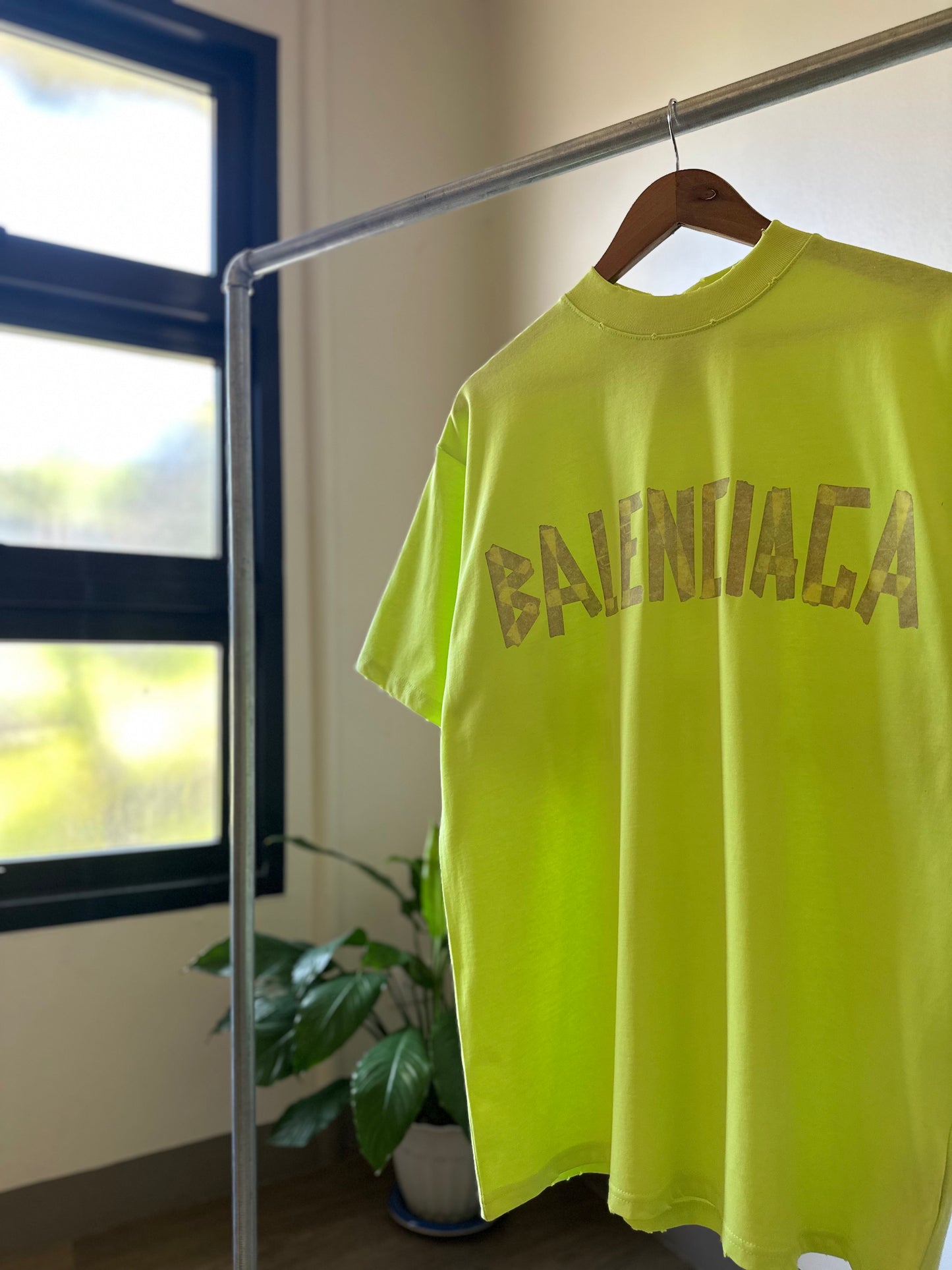 Balenciaga Tape Type T-Shirt (Oversized/Neon)