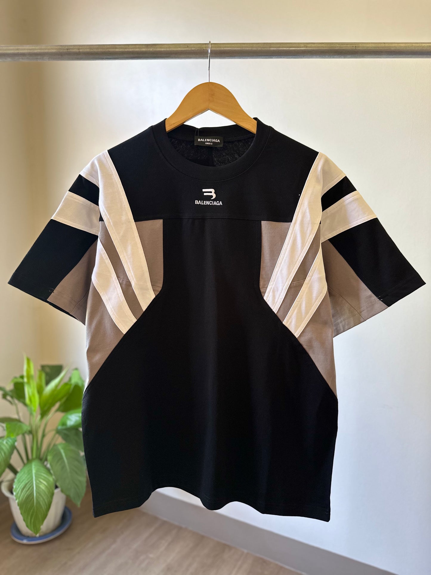 Balenciaga 3 Tone T-Shirt (Black & Gray)
