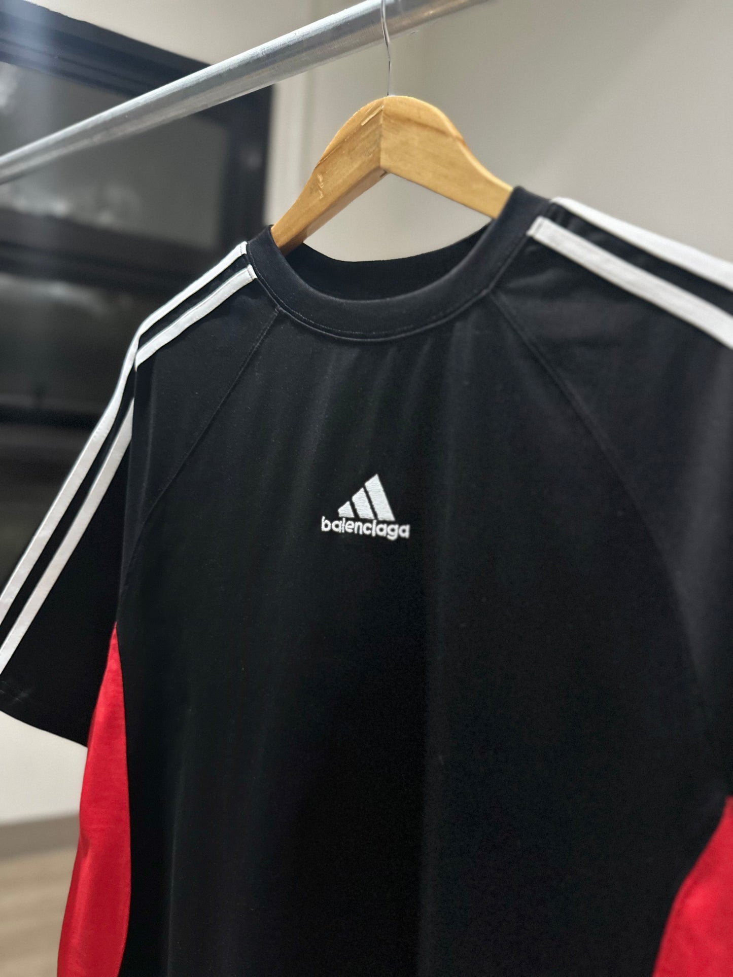 Balenciaga / Adidas Oversized T-Shirt (Black/Red)