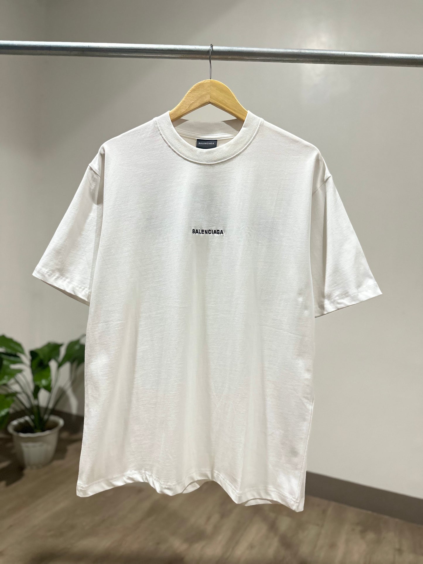 Balenciaga Mid Logo T-Shirt (White)