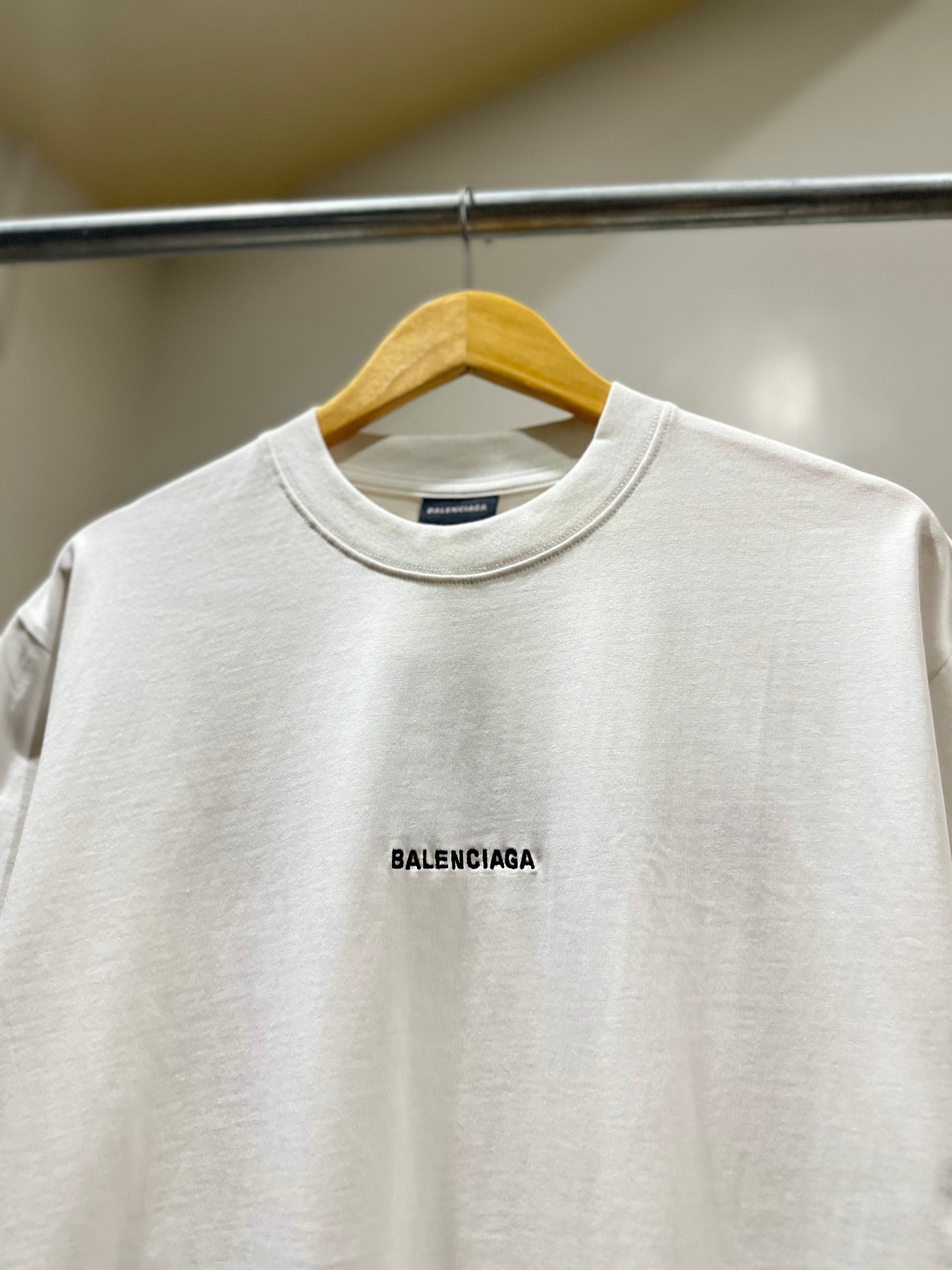 Balenciaga Mid Logo T-Shirt (White)