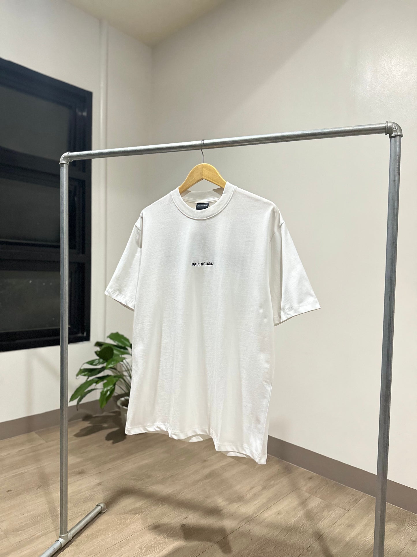 Balenciaga Mid Logo T-Shirt (White)