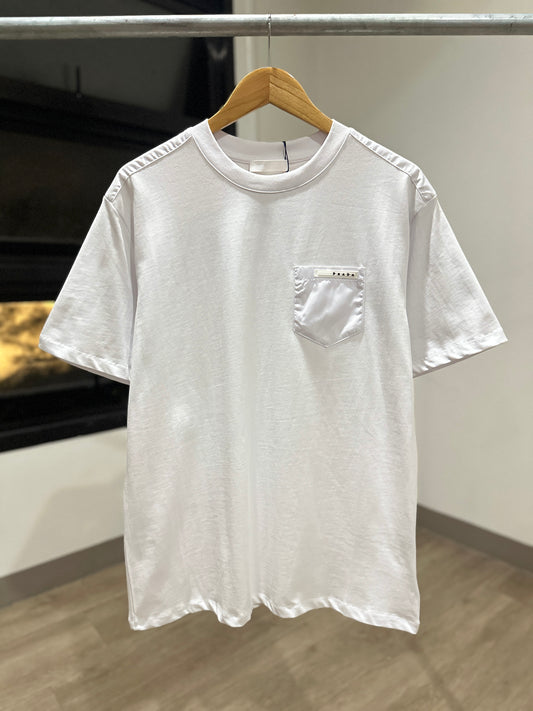 Prada Nylon Pocket T-Shirt (White)