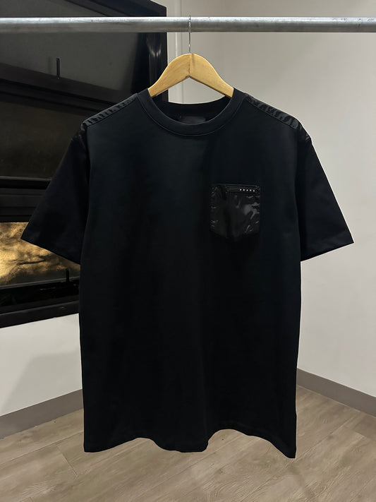 Prada Nylon Pocket T-Shirt (Black)