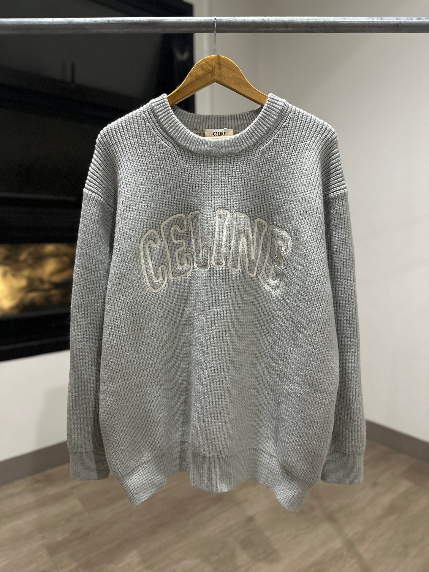 Celine Knitted Sweatshirt (Gray)