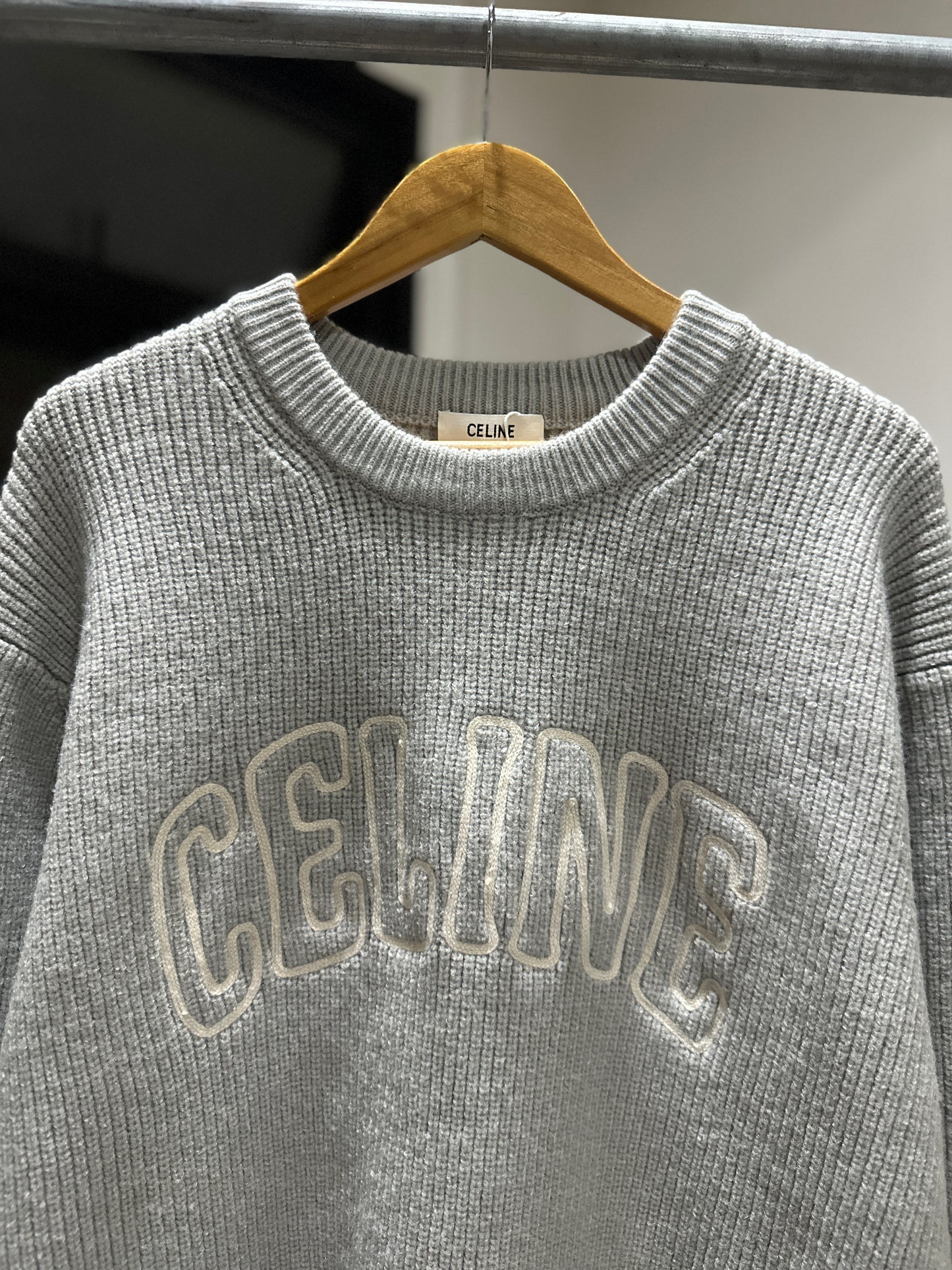 Celine Knitted Sweatshirt (Gray)