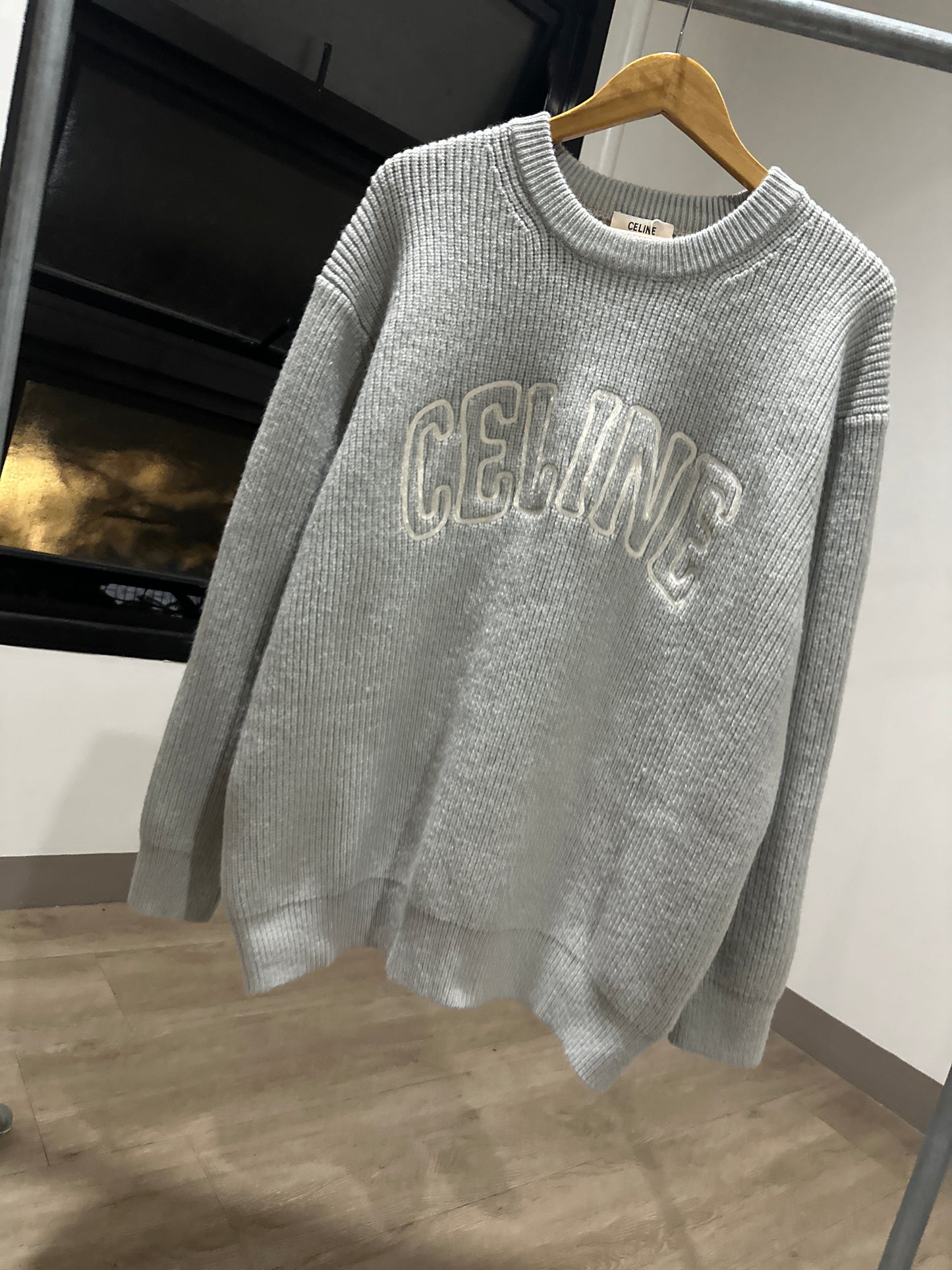 Celine Knitted Sweatshirt (Gray)