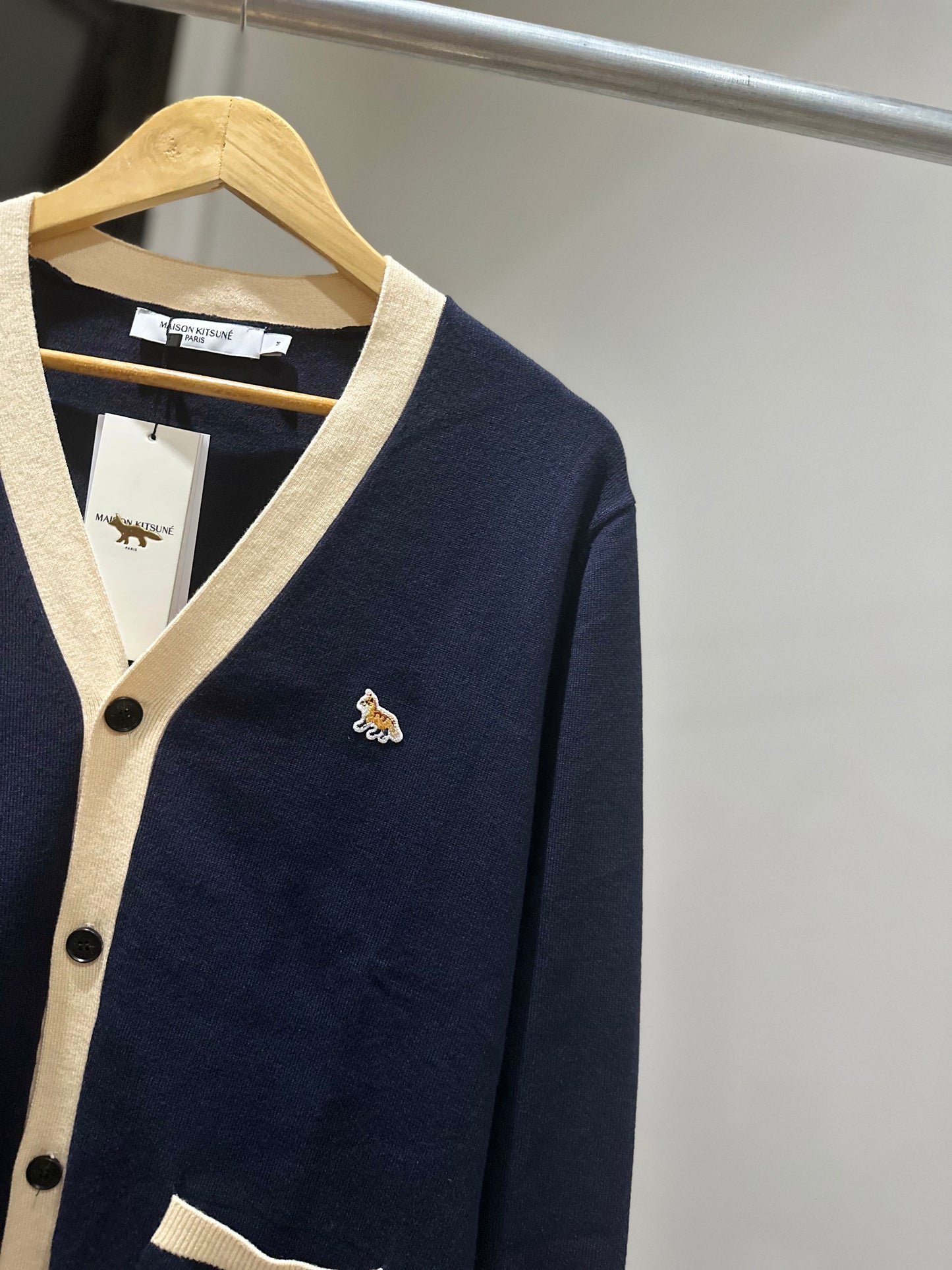 Maison Kitsune Cardigan (Unisex/Navy)