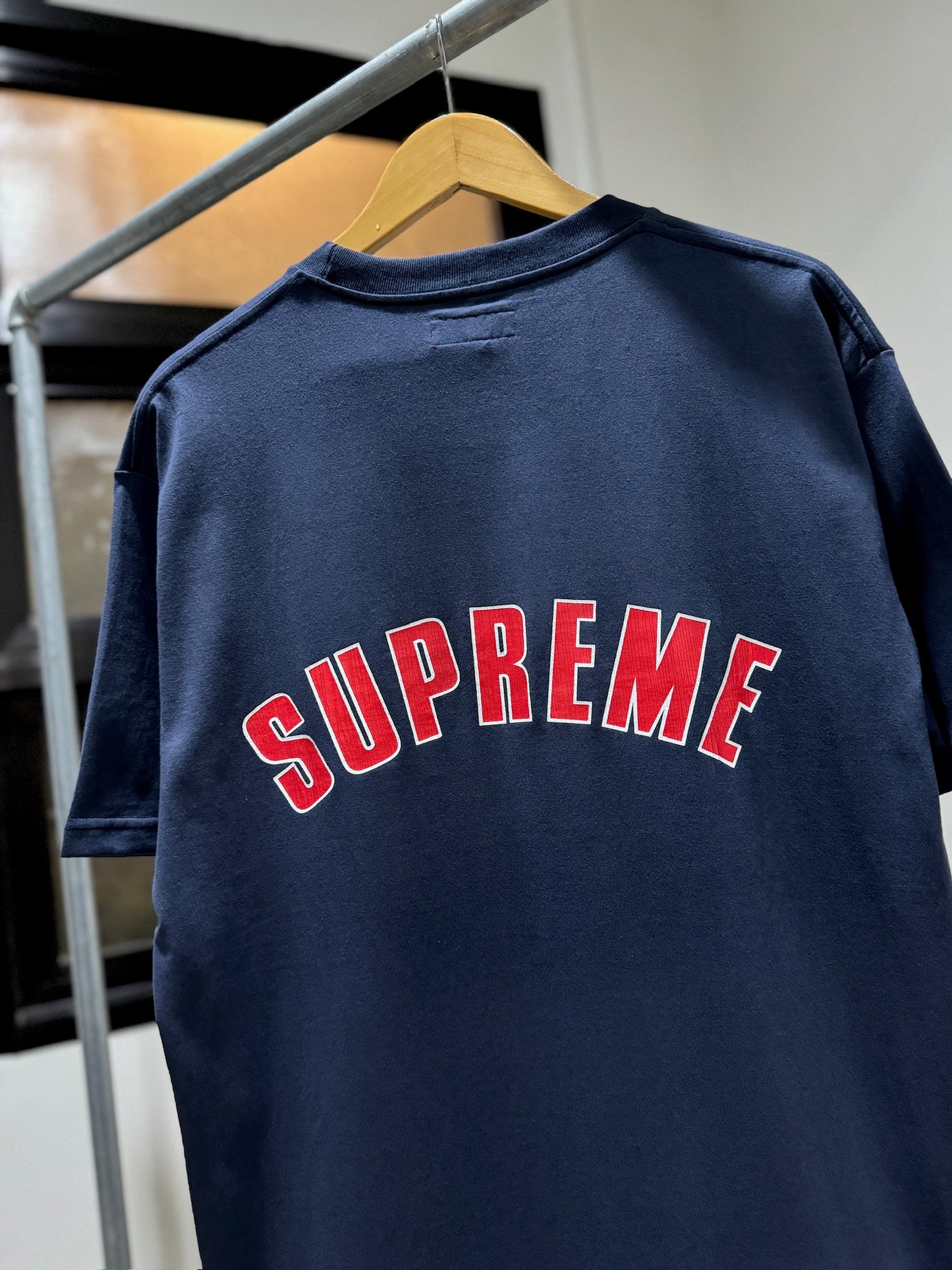 Supreme Cracked Arc Short Sleeved Tee (Navy)