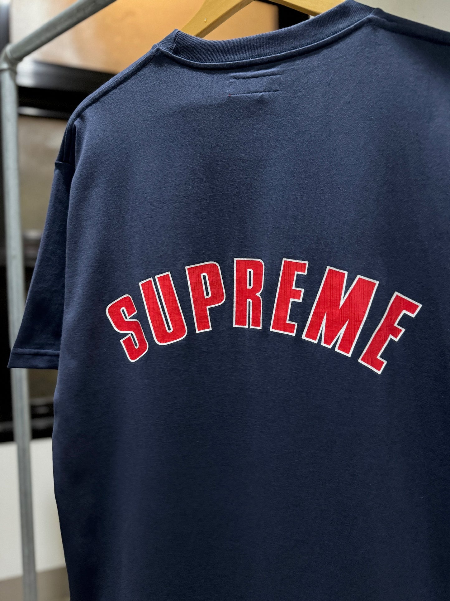 Supreme Cracked Arc Short Sleeved Tee (Navy)