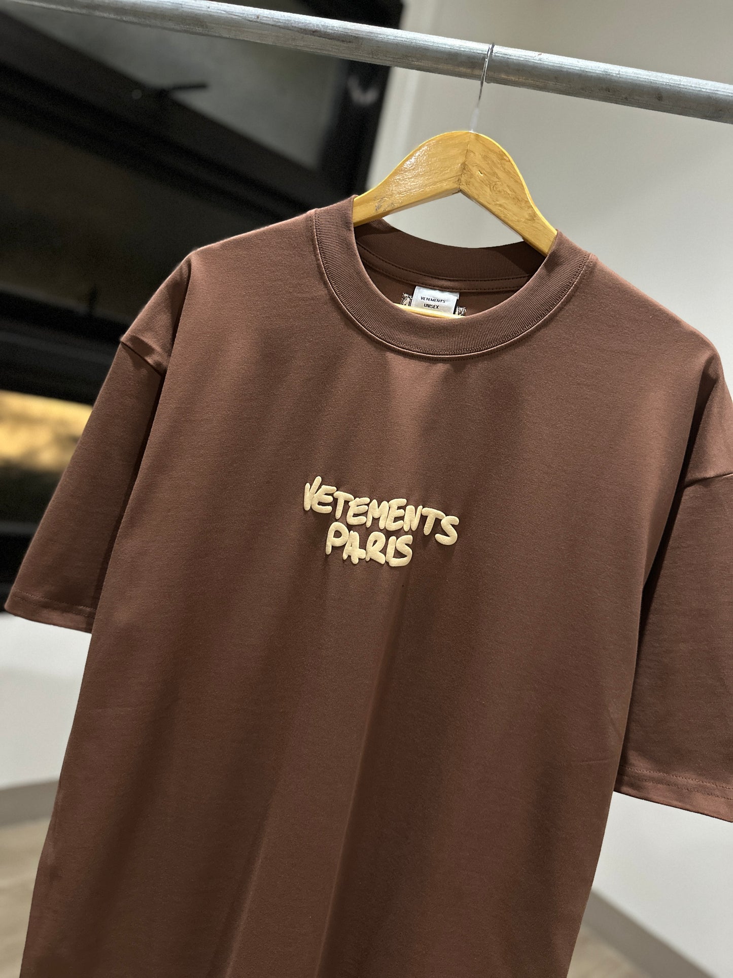 Vetements Paris Logo T-Shirt (Brown)