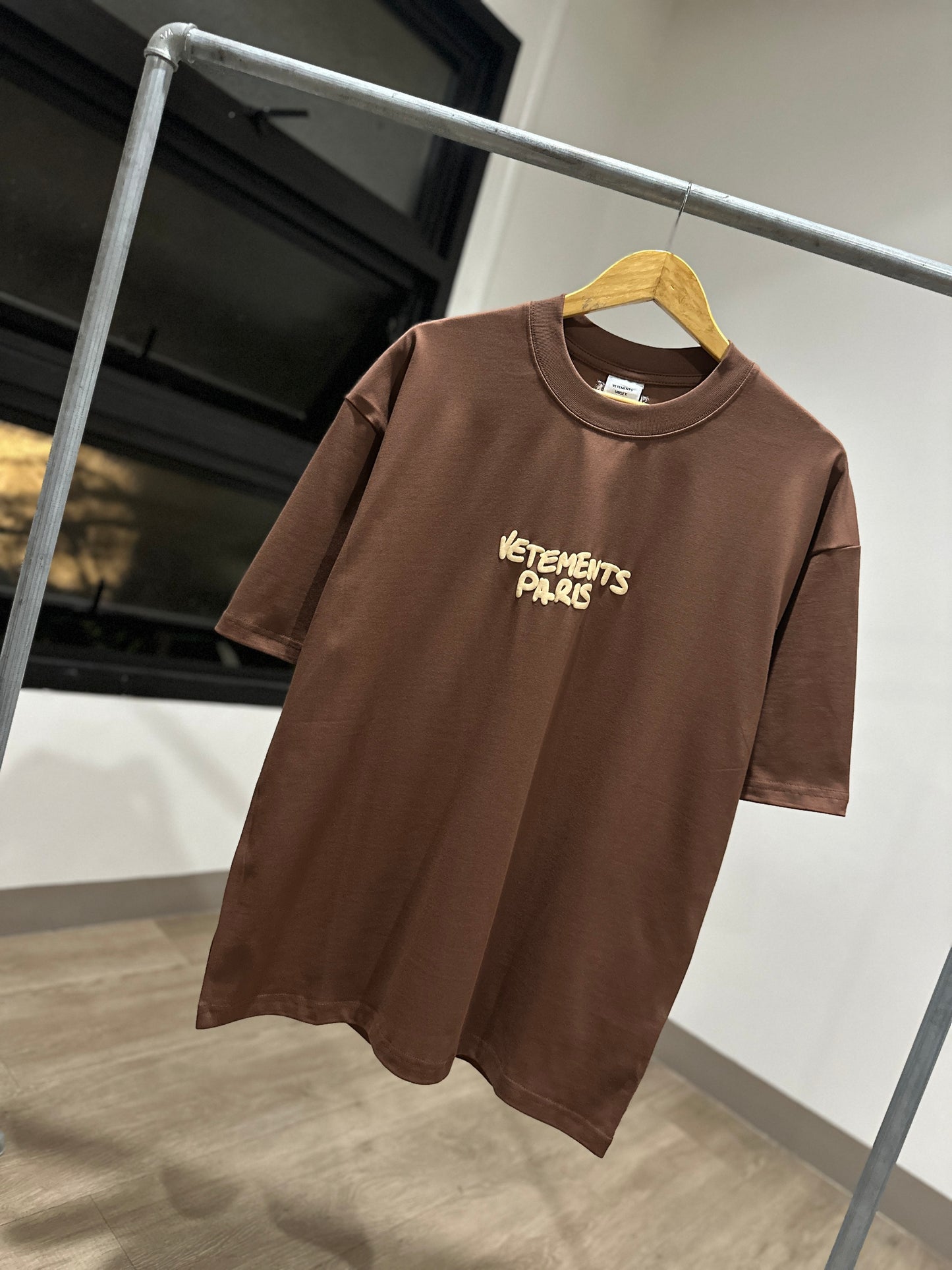 Vetements Paris Logo T-Shirt (Brown)