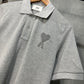 AMI Paris Polo Shirt (Slim/Gray)
