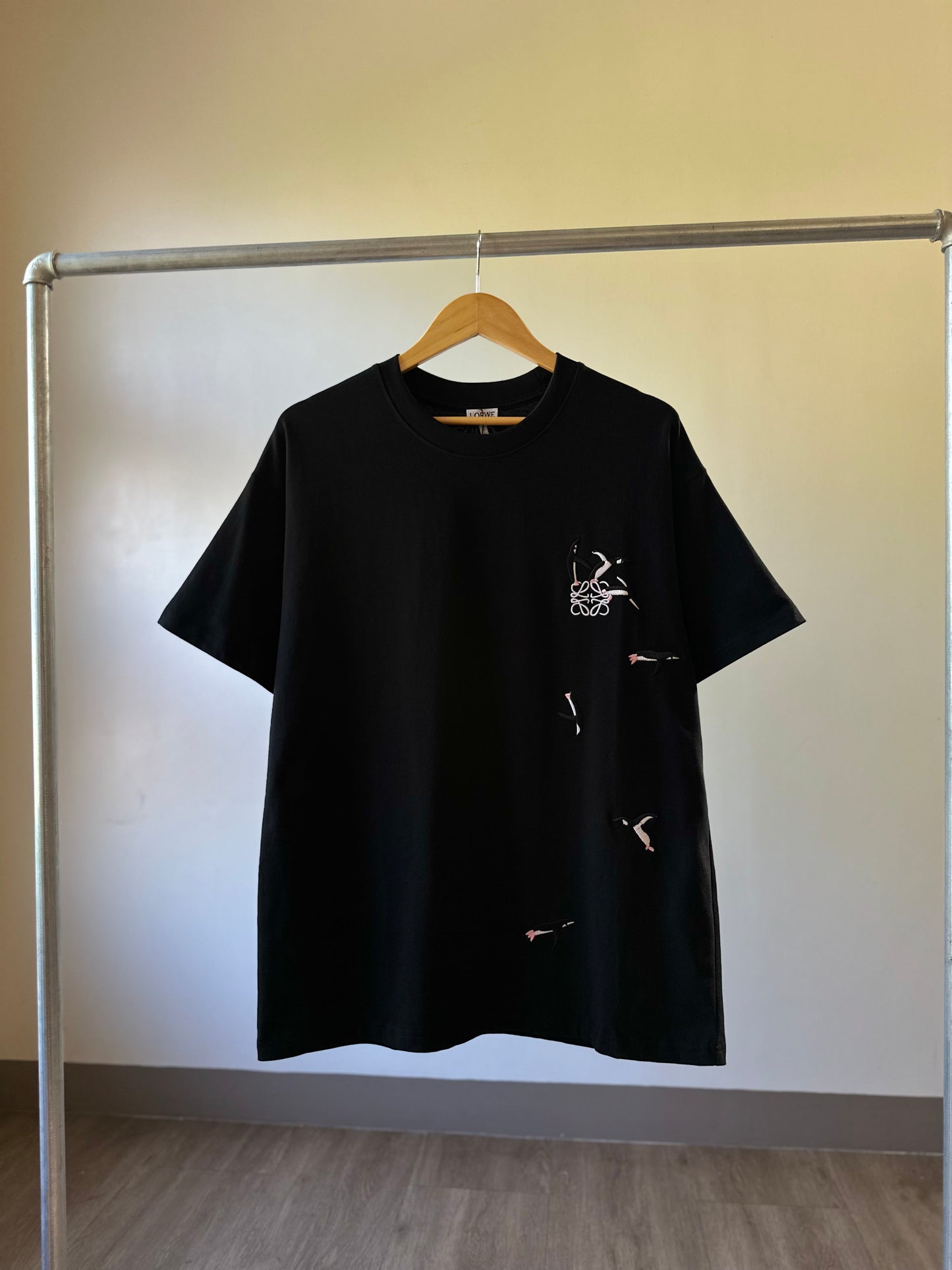 Loewe Cotton Anagram T-Shirt (Black/Embroid)