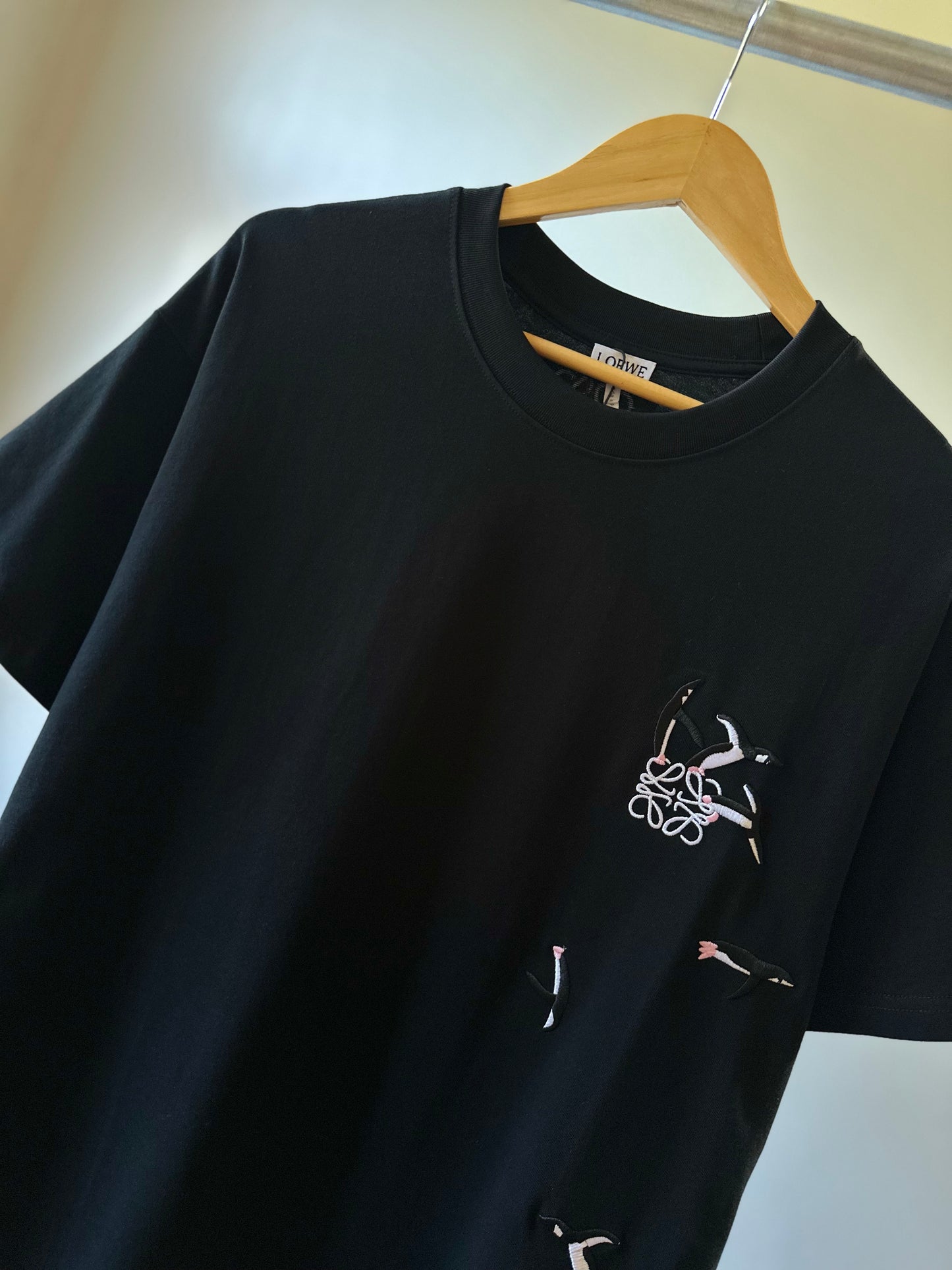 Loewe Cotton Anagram T-Shirt (Black/Embroid)