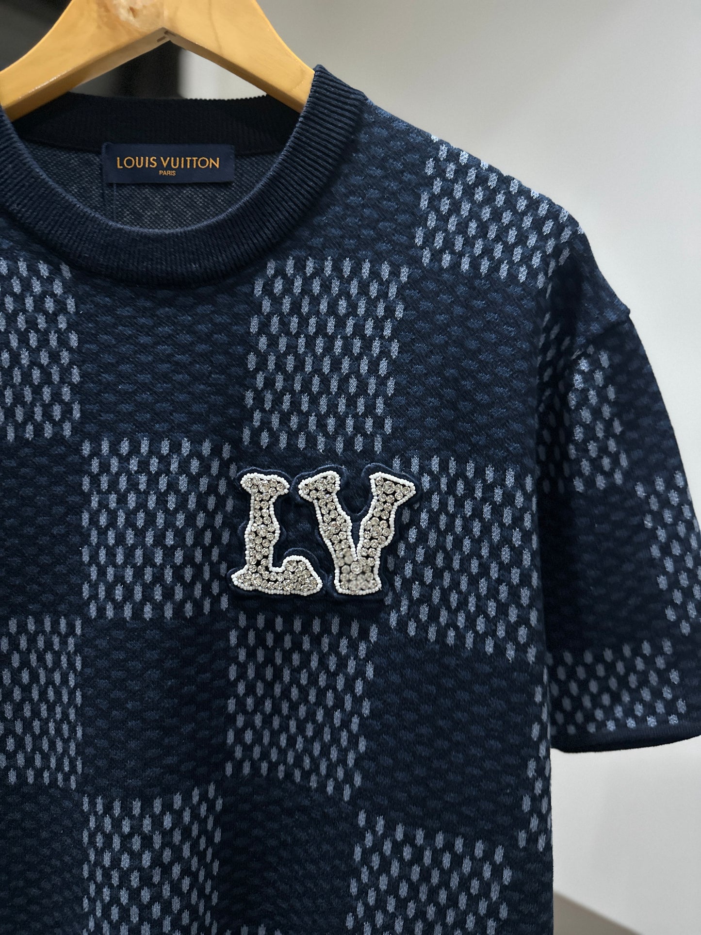 Louis Vuitton Damier Short-Sleeved Crewneck