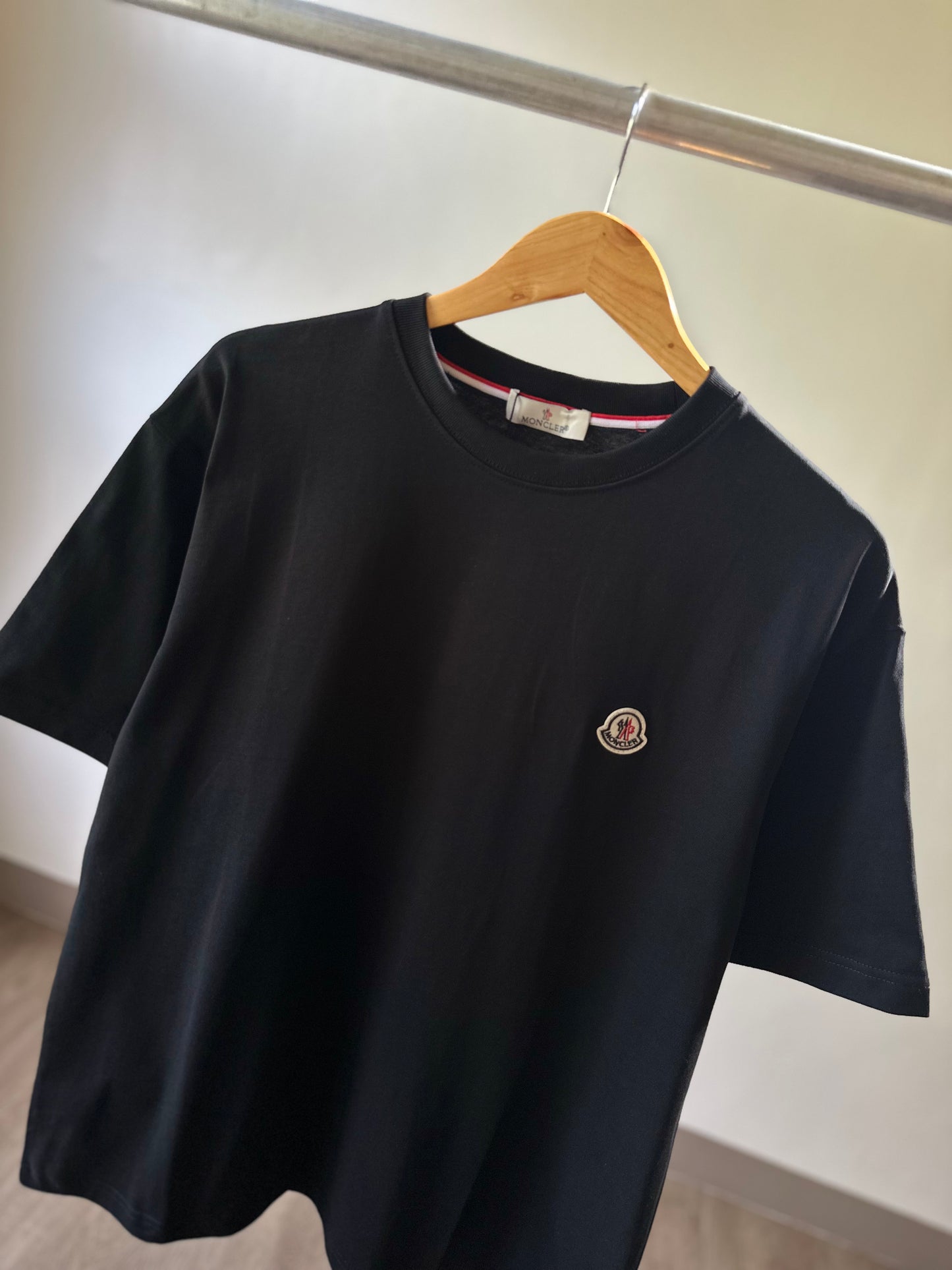 Moncler Logo Patch T-Shirt (Black)