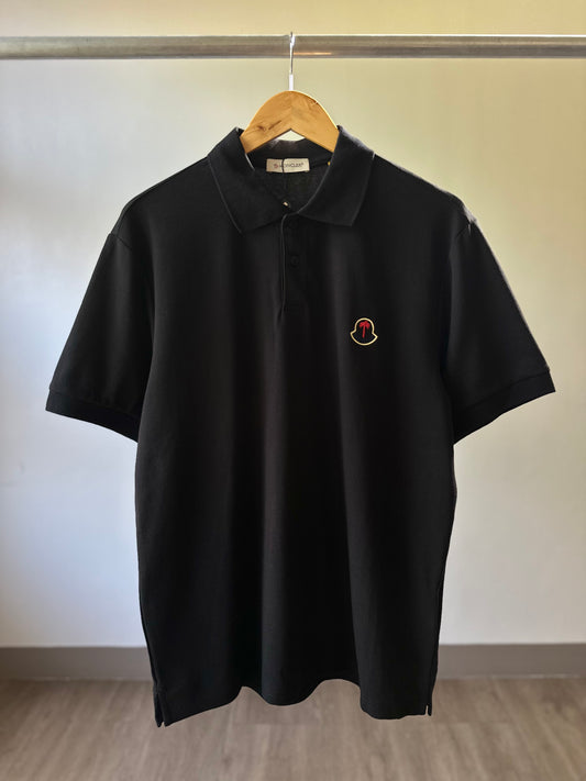 Moncler Logo Patch Polo Shirt (Black)