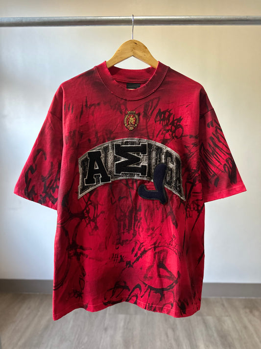 Balenciaga Skater Graffiti T-Shirt (Red)