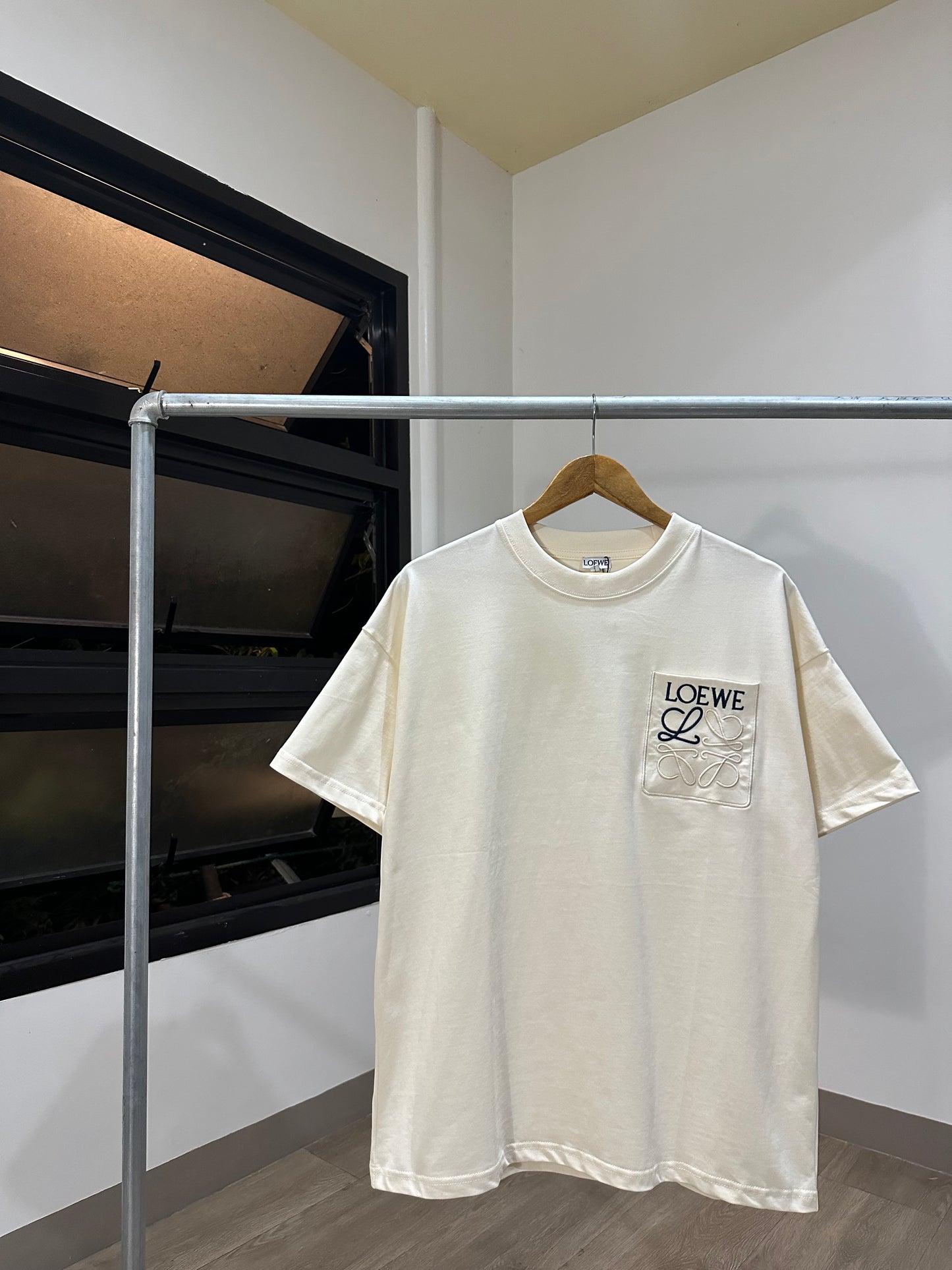 Loewe Pocket Anagram T-Shirt (Cream/Apricot)