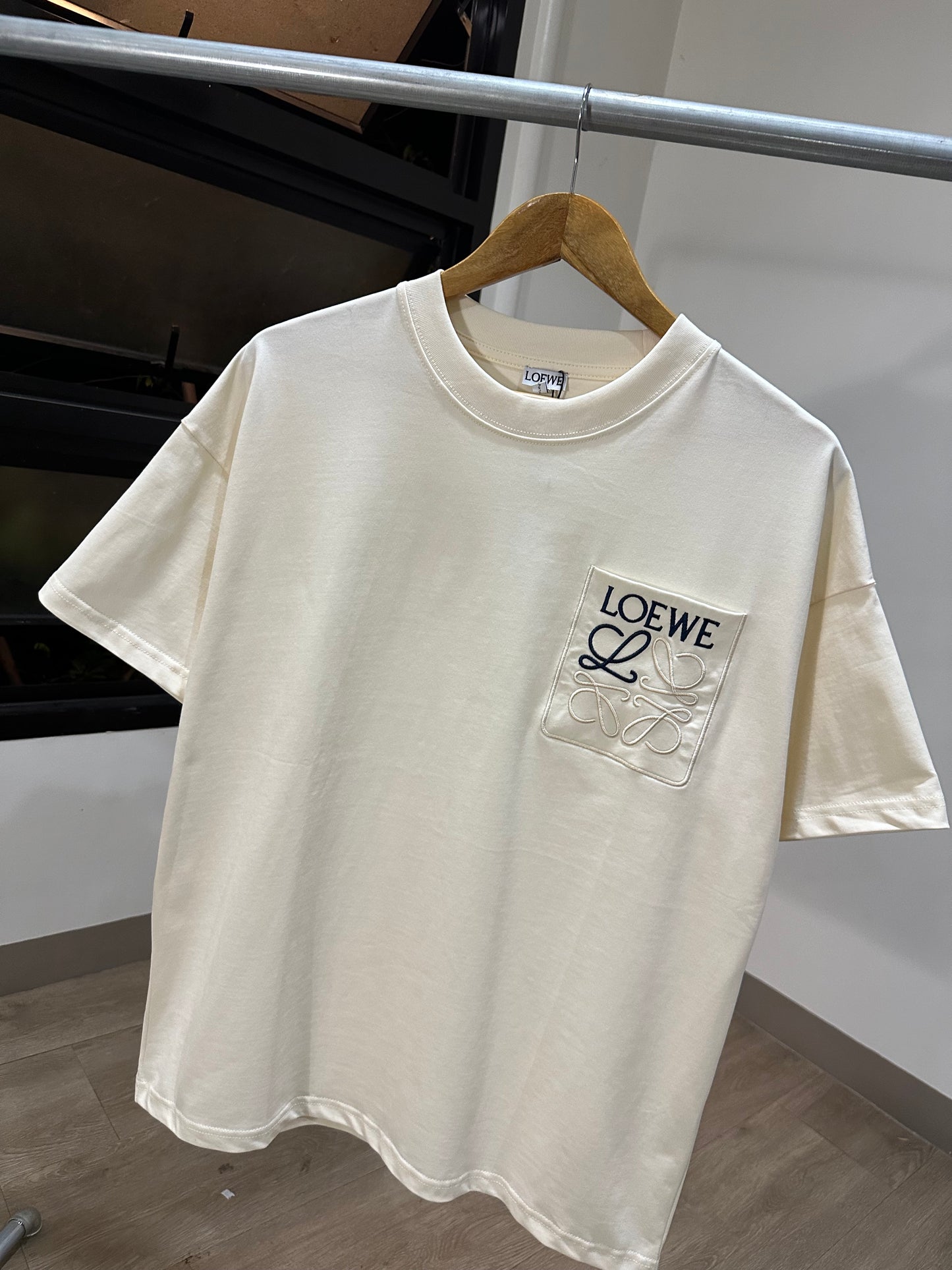 Loewe Pocket Anagram T-Shirt (Cream/Apricot)