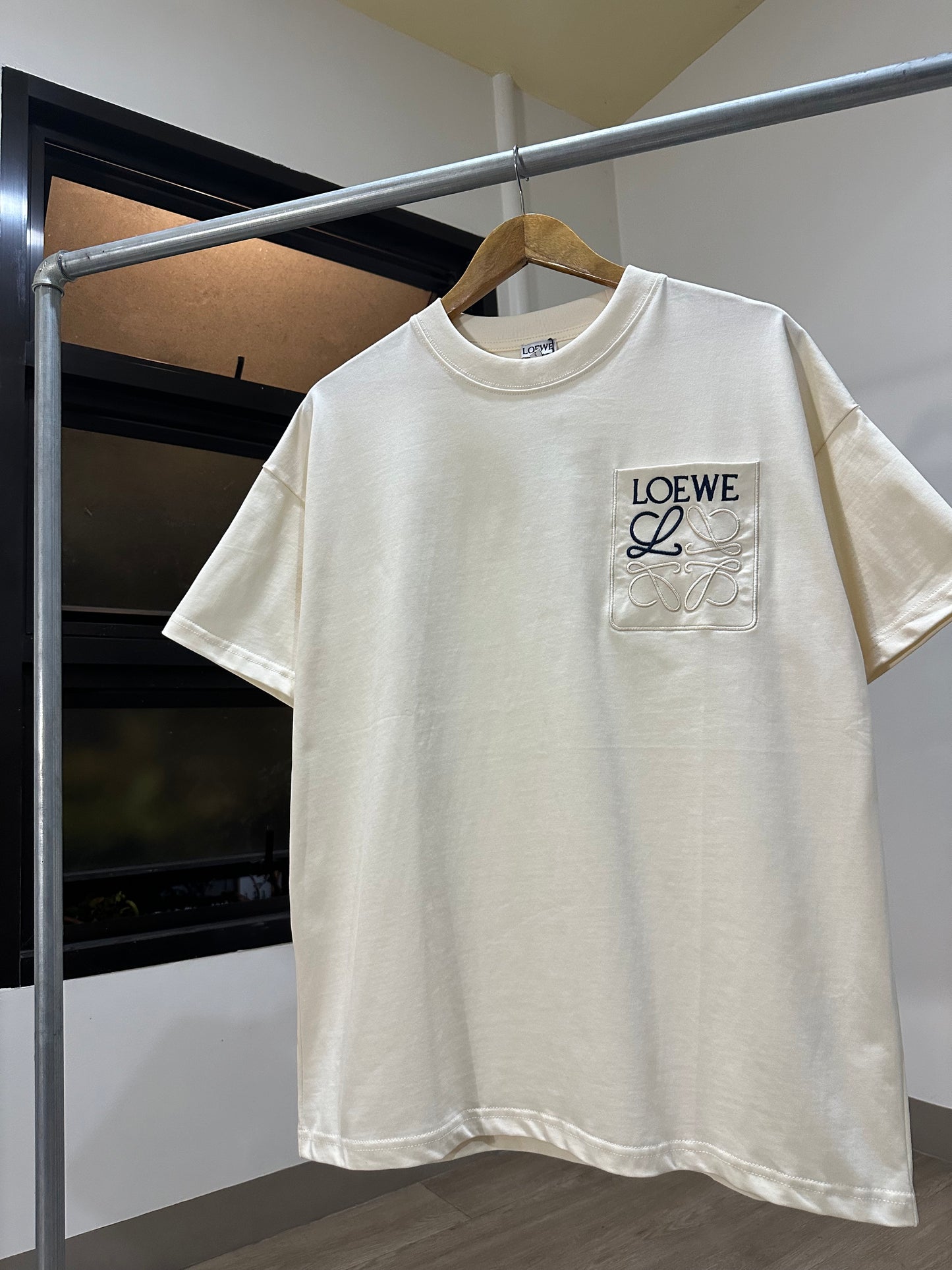 Loewe Pocket Anagram T-Shirt (Cream/Apricot)