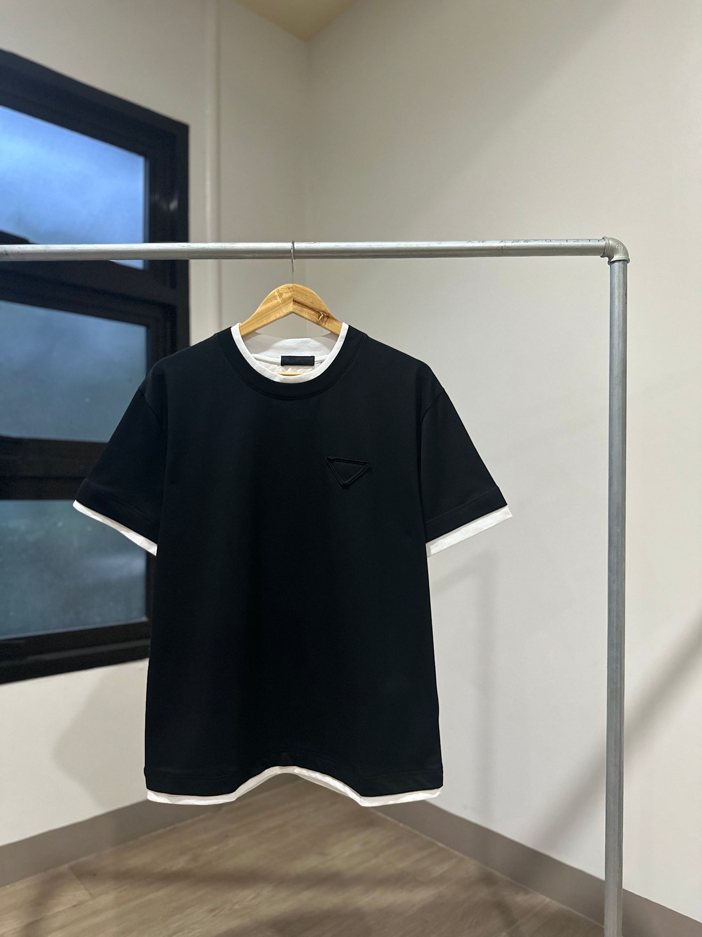 Prada Cotton T-Shirt (Black/Naked logo)