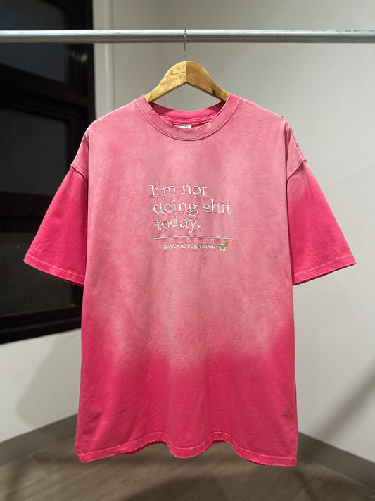 Vetements "No Shit Today" T-Shirt (Acid Pink)