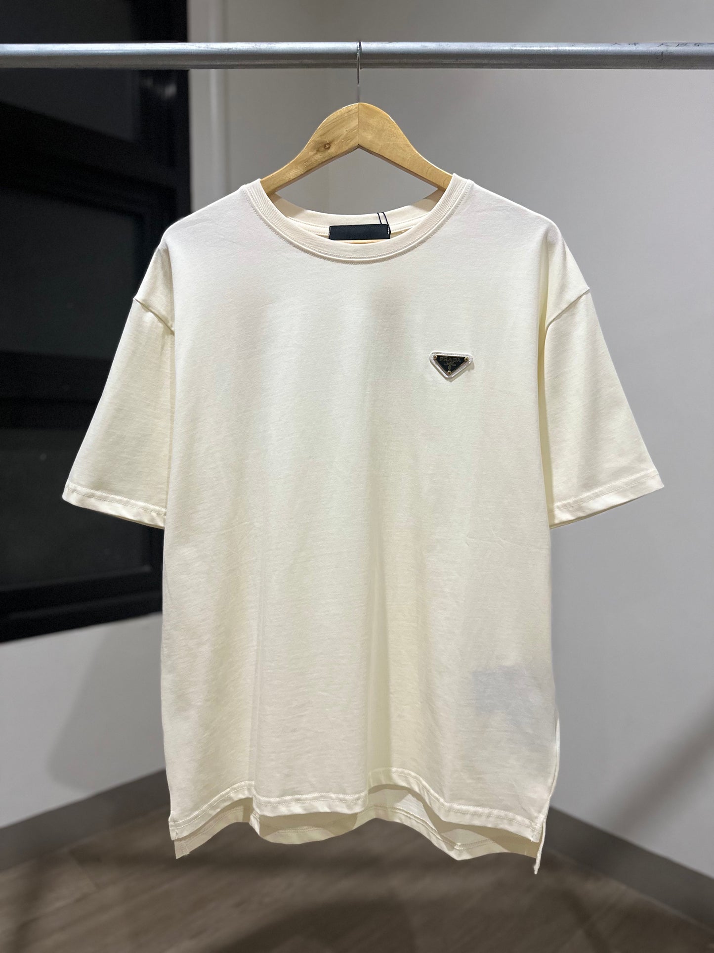 Prada Cotton T-Shirt (Cream/Apricot)