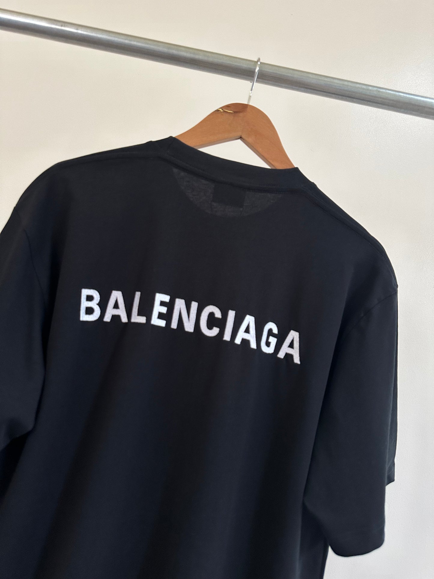 Balenciaga Mid Logo T-Shirt (Black)