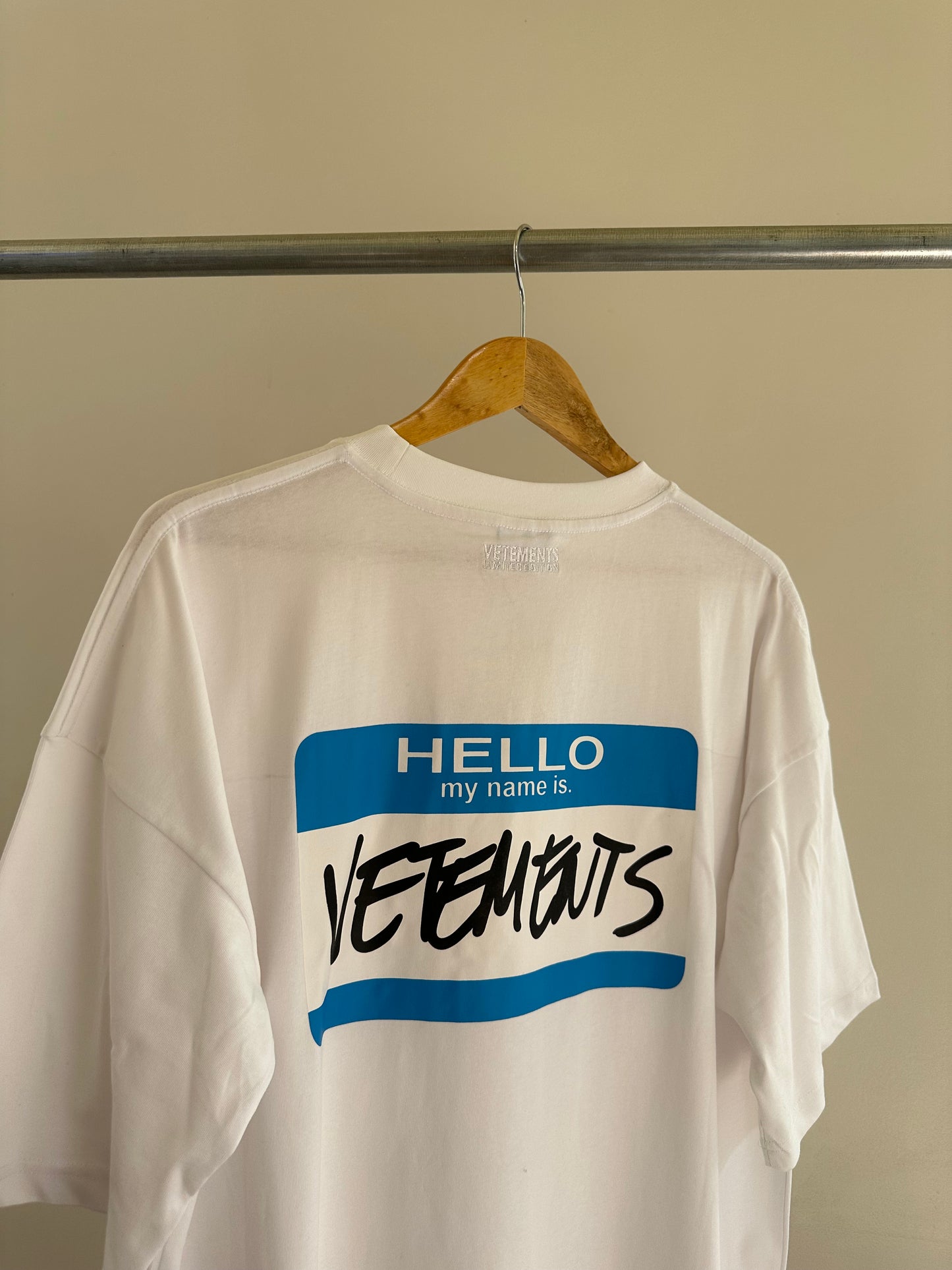 Vetements Name Tag T-Shirt (White)