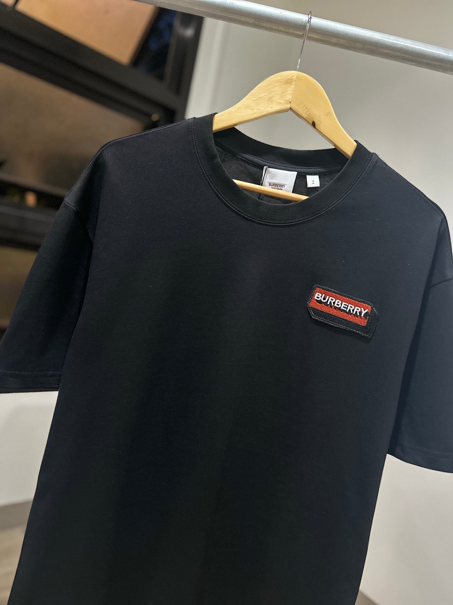 Burberry Motterson Patch Logo T-Shirt (Black)