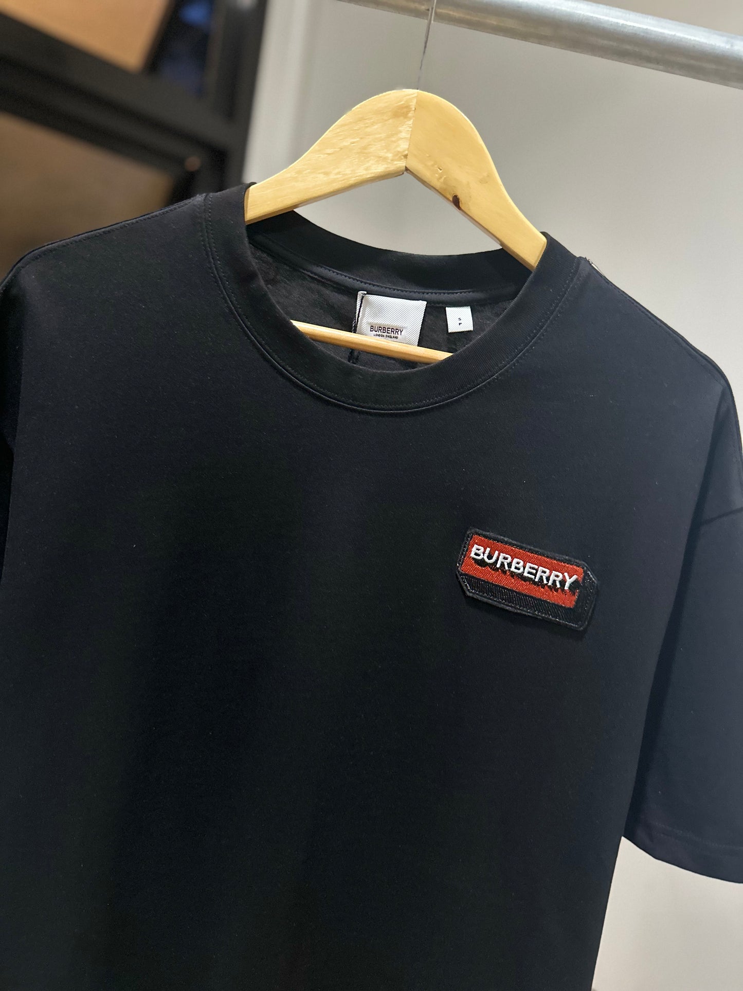 Burberry Motterson Patch Logo T-Shirt (Black)