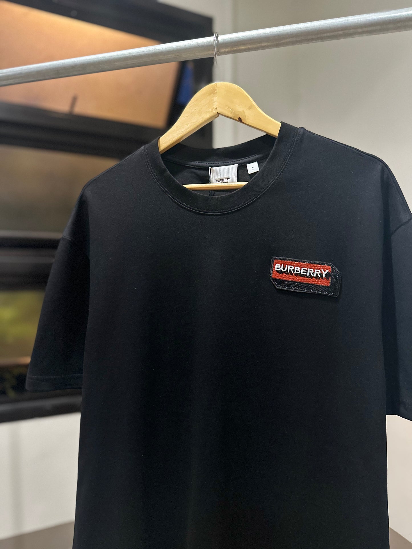 Burberry Motterson Patch Logo T-Shirt (Black)