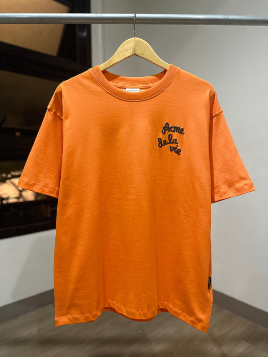 Acme De La Vie - Embossing Script Logo T-Shirt (Orange)