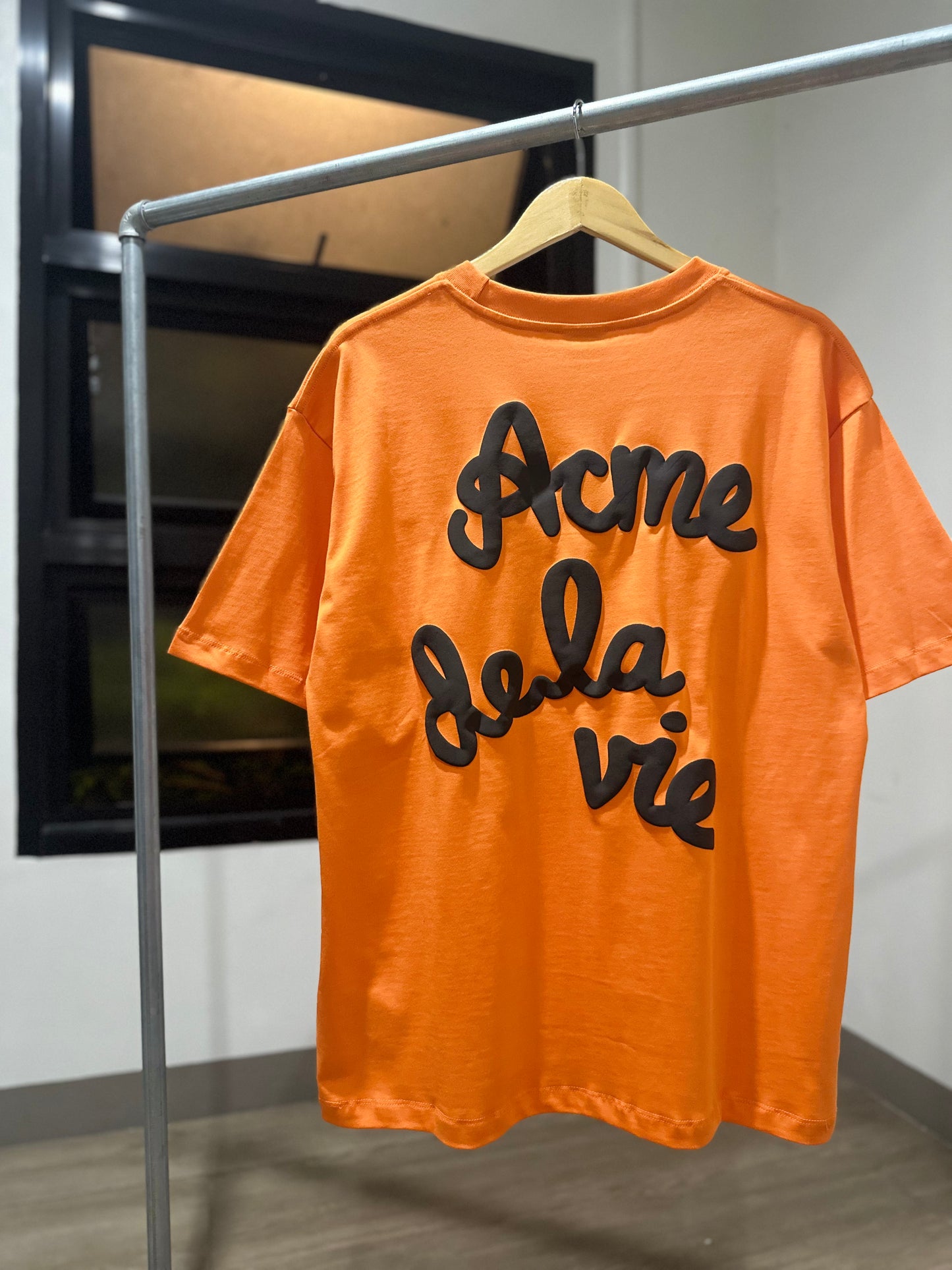 Acme De La Vie - Embossing Script Logo T-Shirt (Orange)