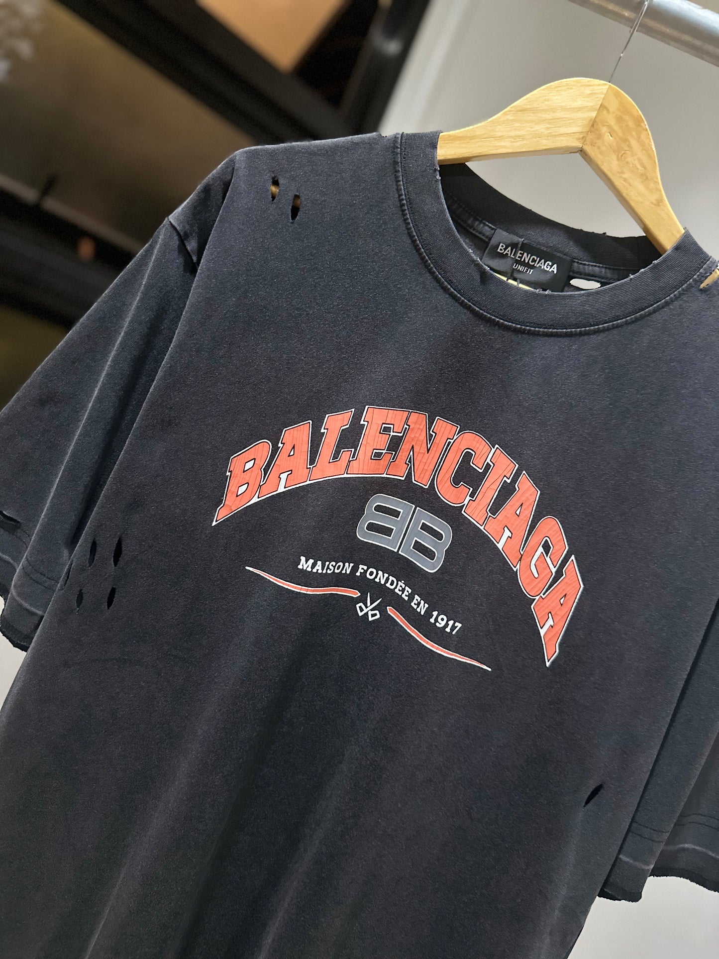 Balenciaga Maison T-Shirt (Acid/Distressed)