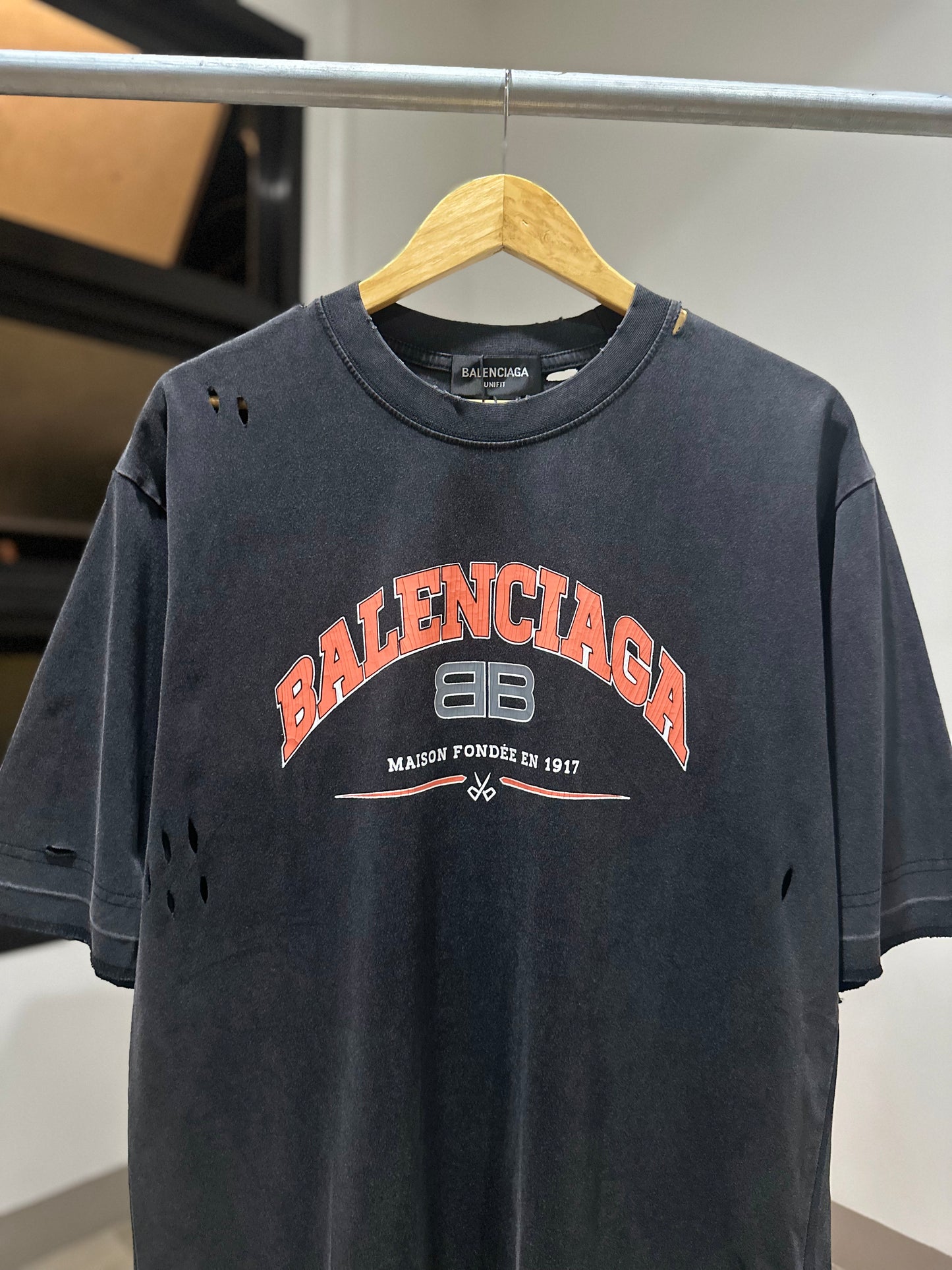 Balenciaga Maison T-Shirt (Acid/Distressed)