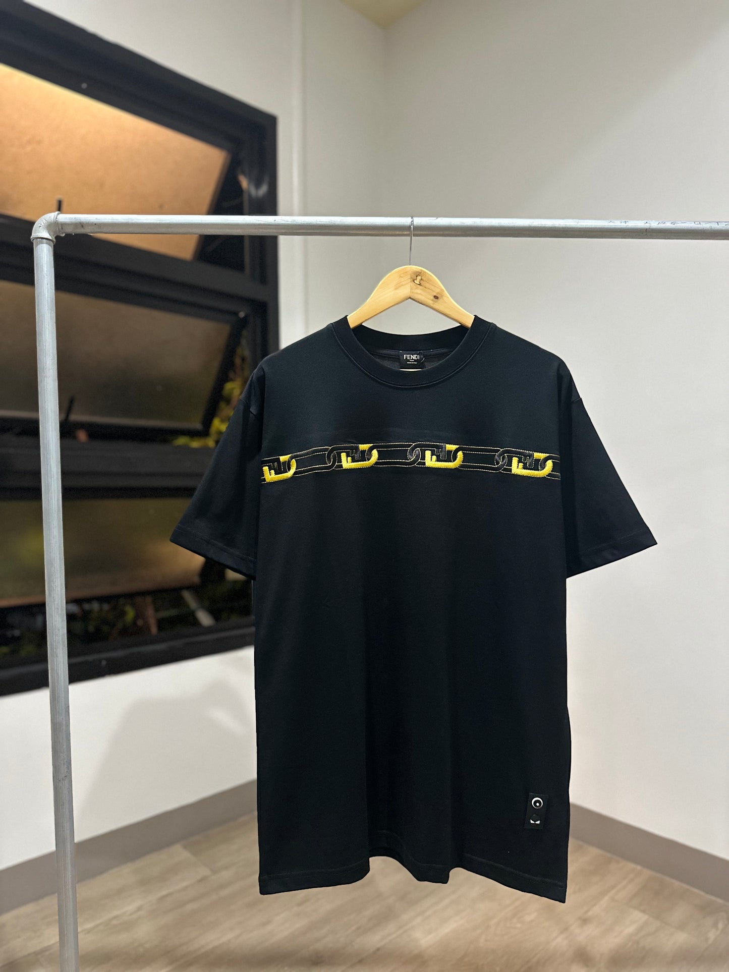 Fendi Black Cotton T-Shirt (Black)