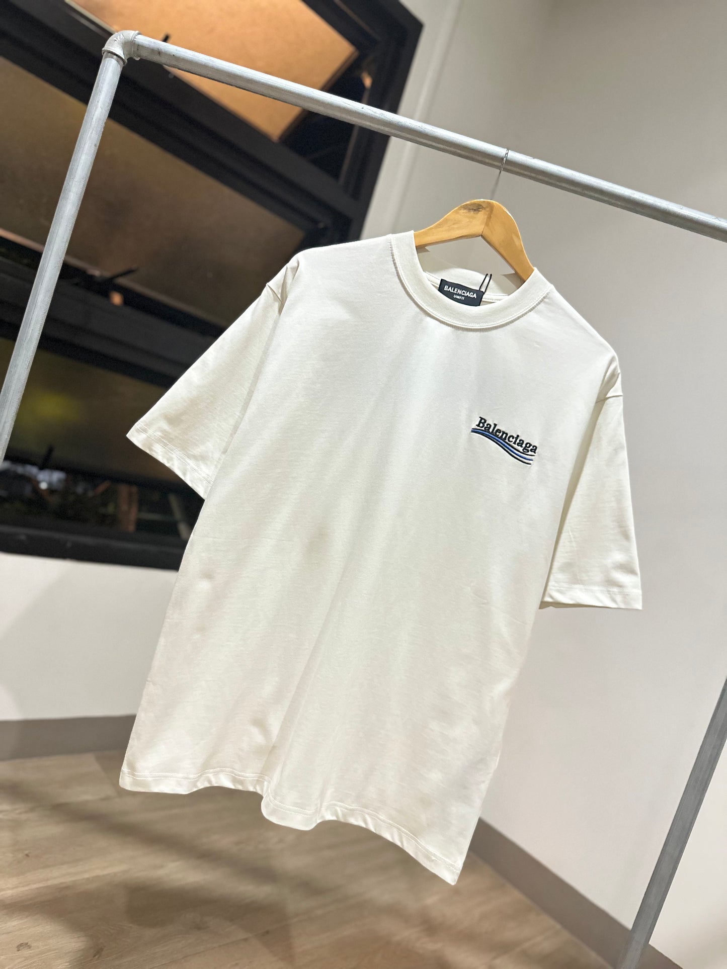 Balenciaga Political Campaign T-Shirt (Cement White)